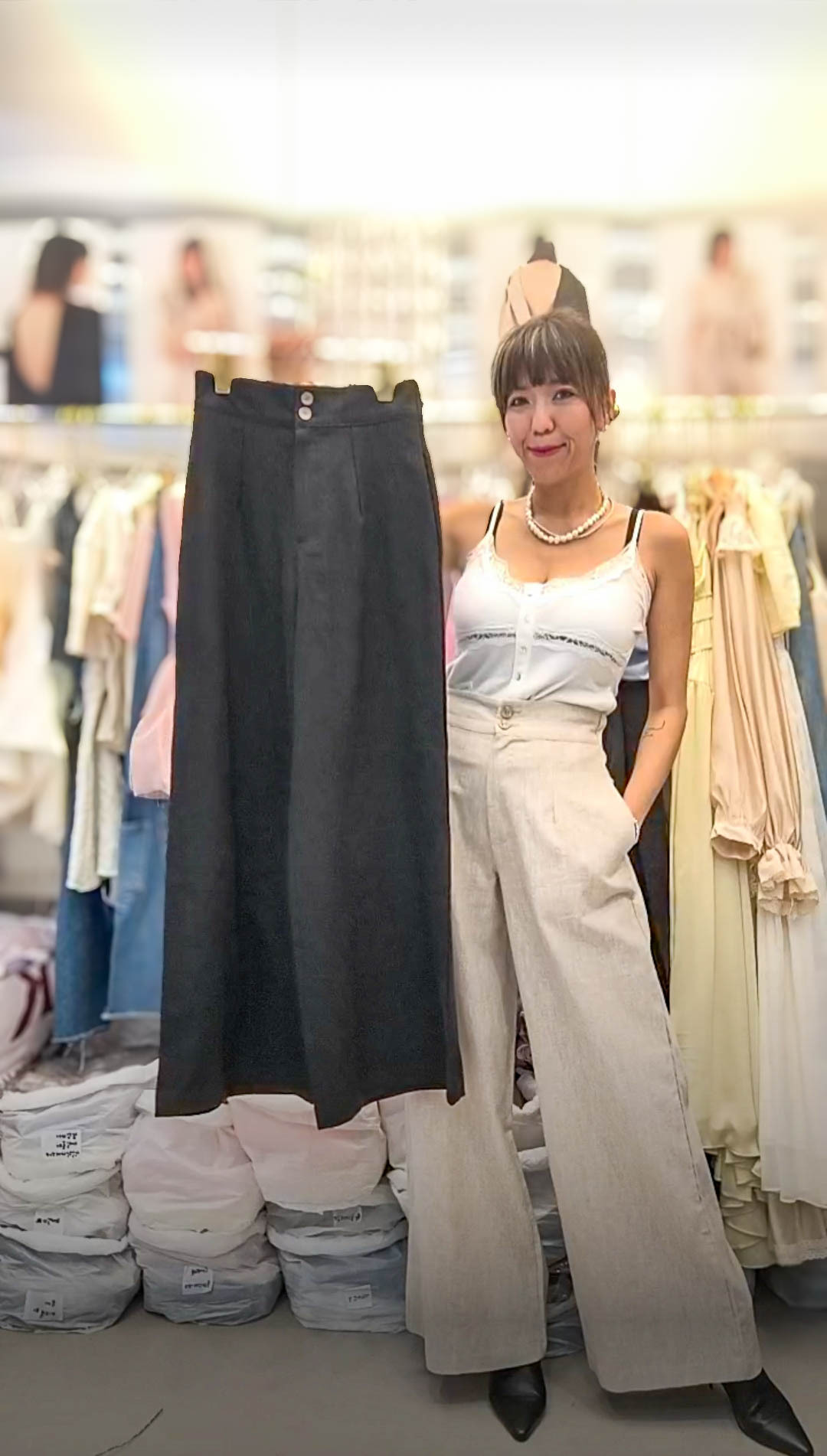 PM_K8742  ▶️高腰棉麻寬褲 👉W:66-82cm H:102cm L:105cm👈