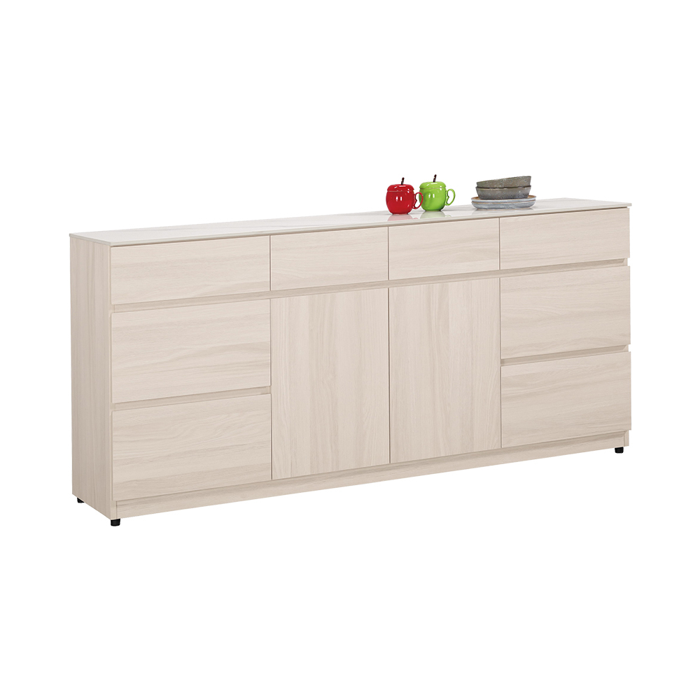 恩洛6尺岩板收納餐櫃/碗盤置物櫃/置物矮櫃/電器櫃/玄關櫃(下座)