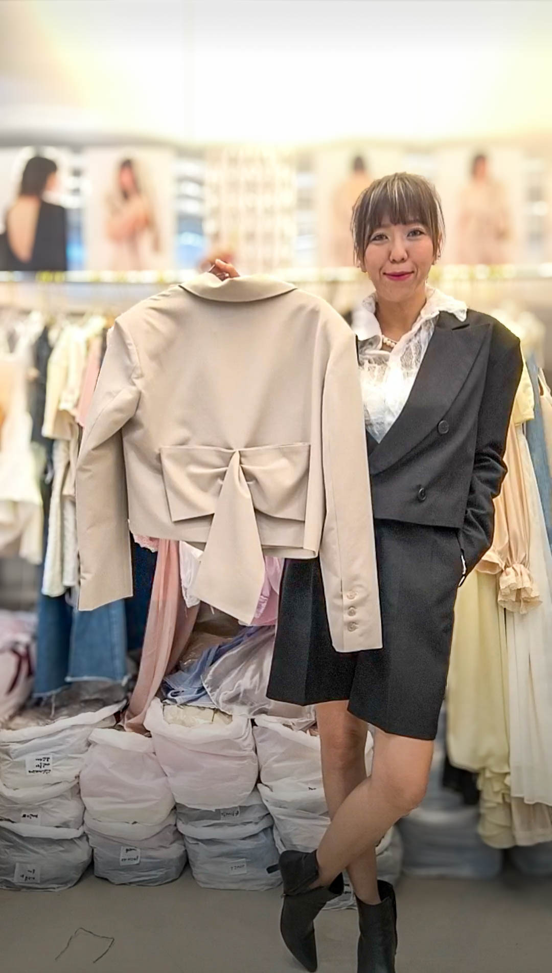 PM_K8755  ▶️背後大蝴蝶結外套 👉B:116cm L:55cm👈