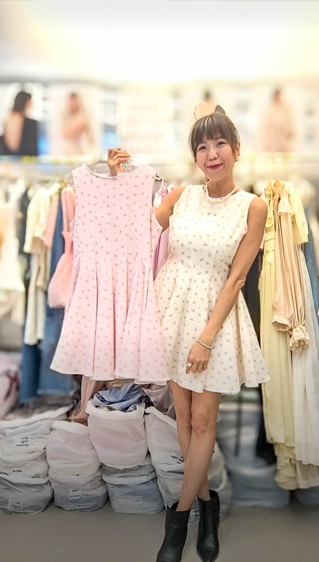 PM_K8763  ▶️牛仔小花背心洋裝 👉B:96cm W:78cm H:cm L:80cm👈