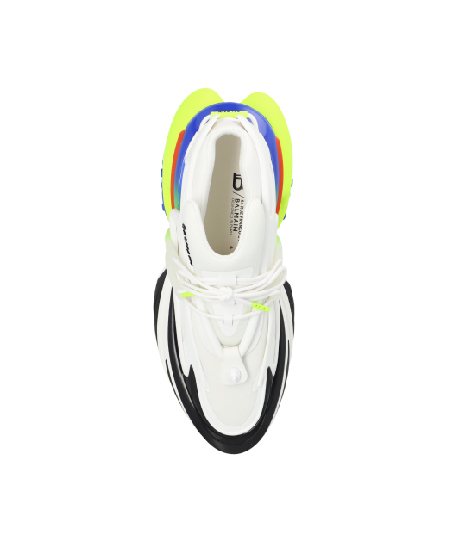 【 BALMAIN UNICORN COLOUR-BLOCK 皮革運動鞋 - 白藍 】