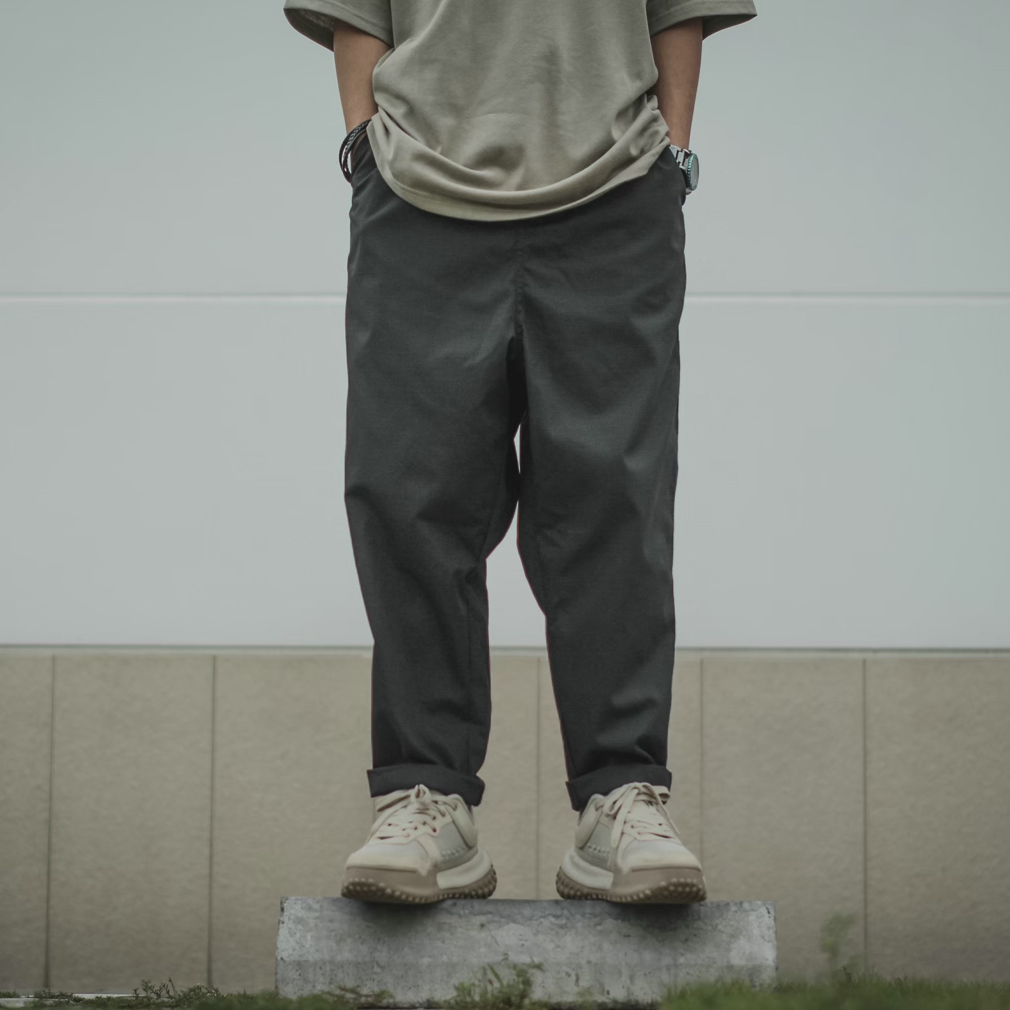 #預購 SBG 抗撕裂大牌設計D扣腰帶工裝長褲 三色 012