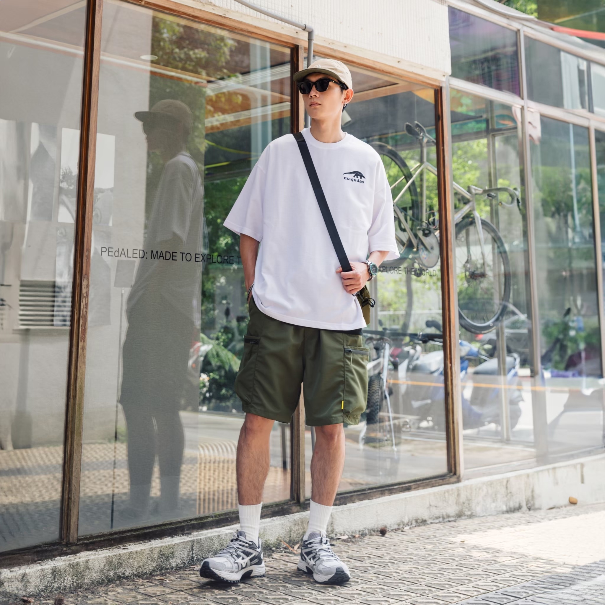 #預購 SBG 抗撕裂耐磨大口袋山系 日系古著工裝短褲 兩色 003