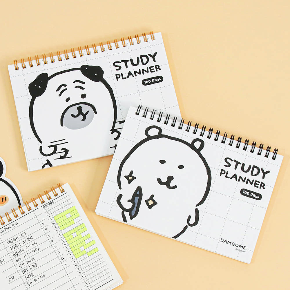 預訂｜韓國限定 白熊 & 八哥 100天學習工作計劃本 Study Planner 100Days