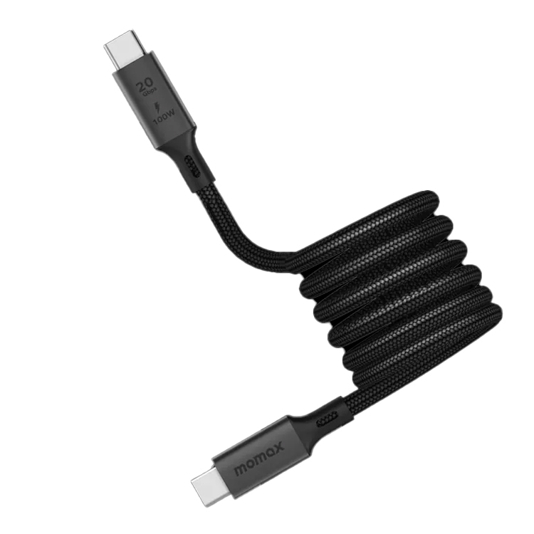 MOMAX -【黑色】Mag.Link 100W USB-C to USB-C USB3.2 Gen 2x2 磁吸連接線 1M (DC51D)