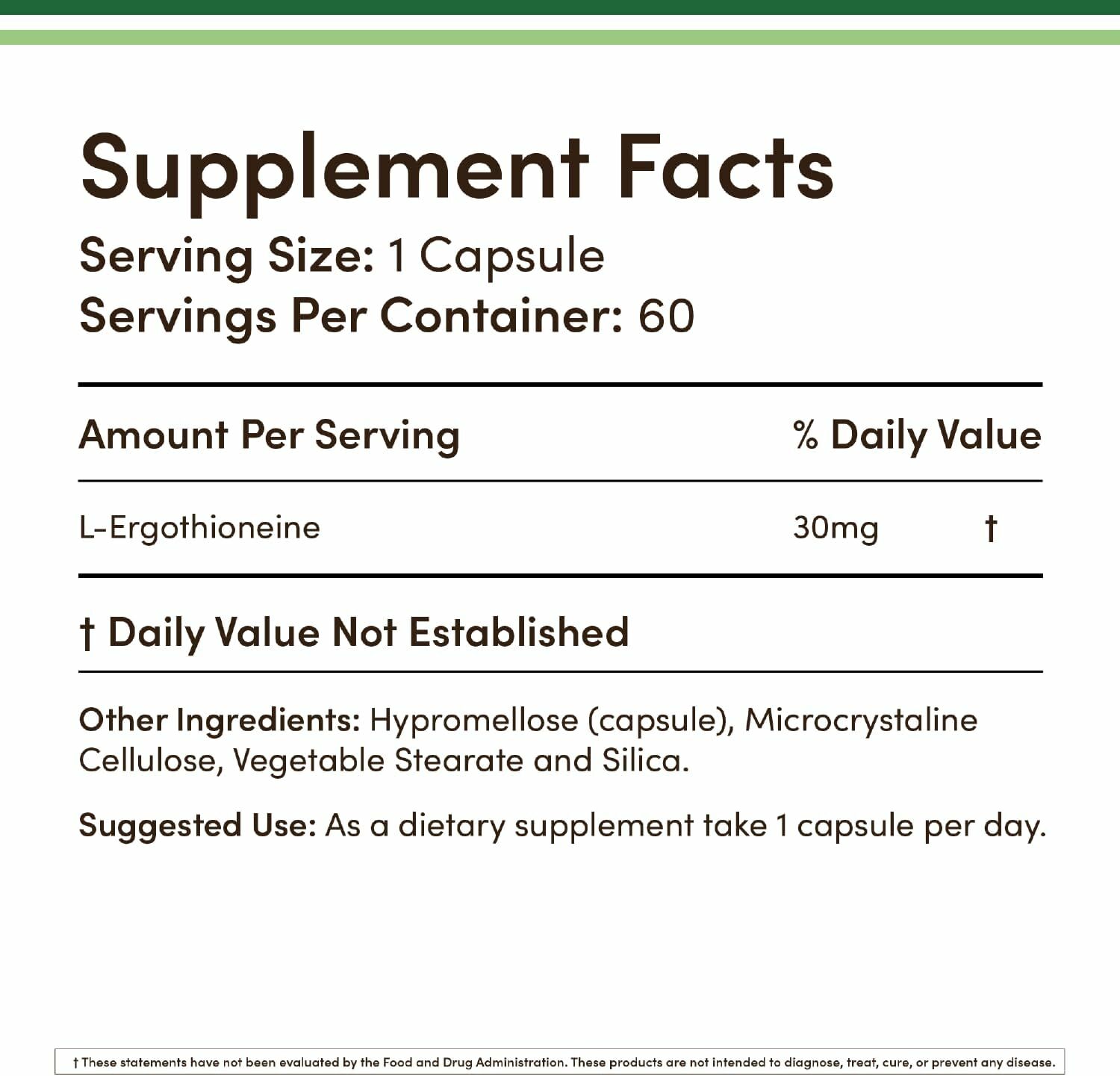 代購 Double Wood L-Ergothioneine 30 mg 60 Count