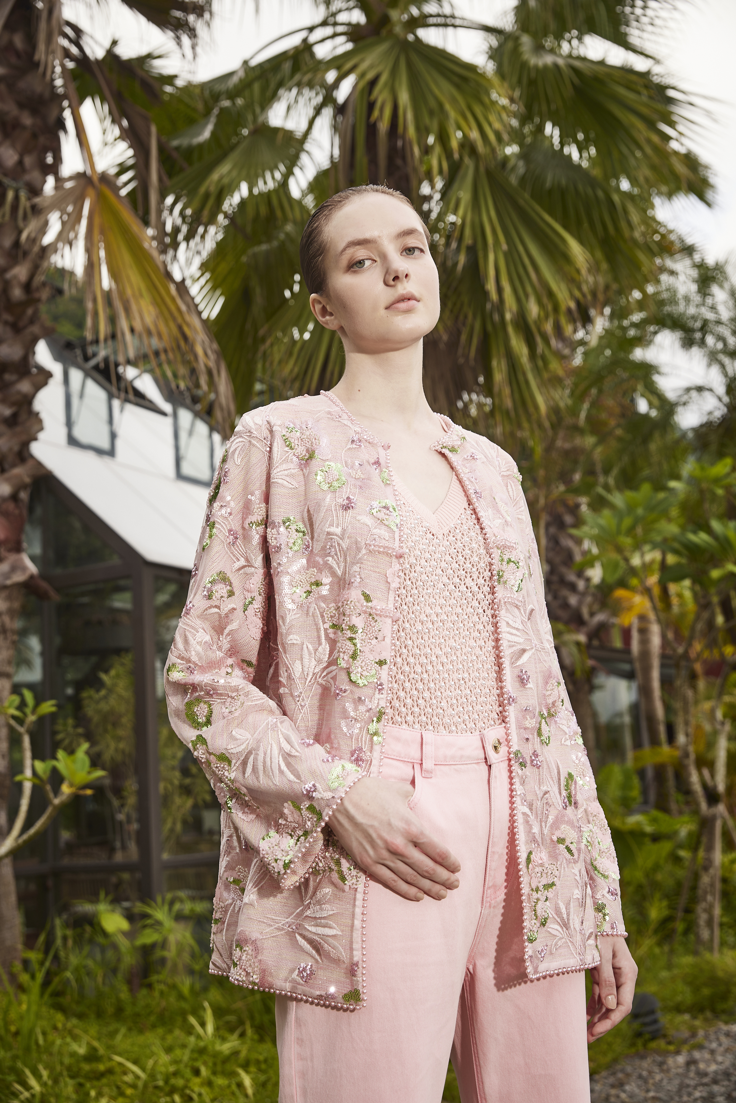 BE10119D1 東方玫瑰新中式重工圓領外套(高訂款)