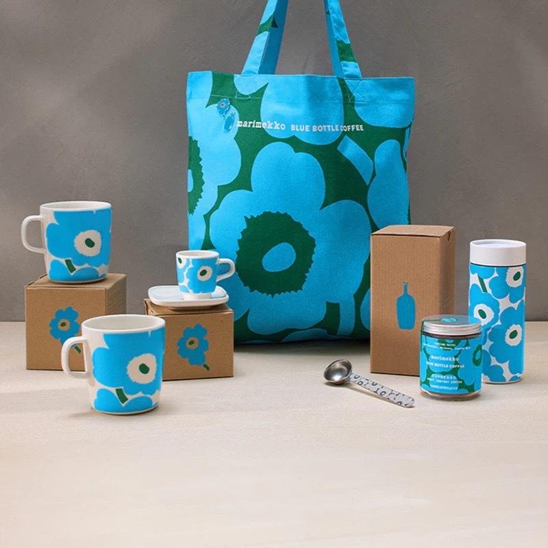 現貨┃BLUE BOTTLE COFFEE x  Marimekko 聯名 帆布袋 馬克杯 保溫瓶 藍瓶