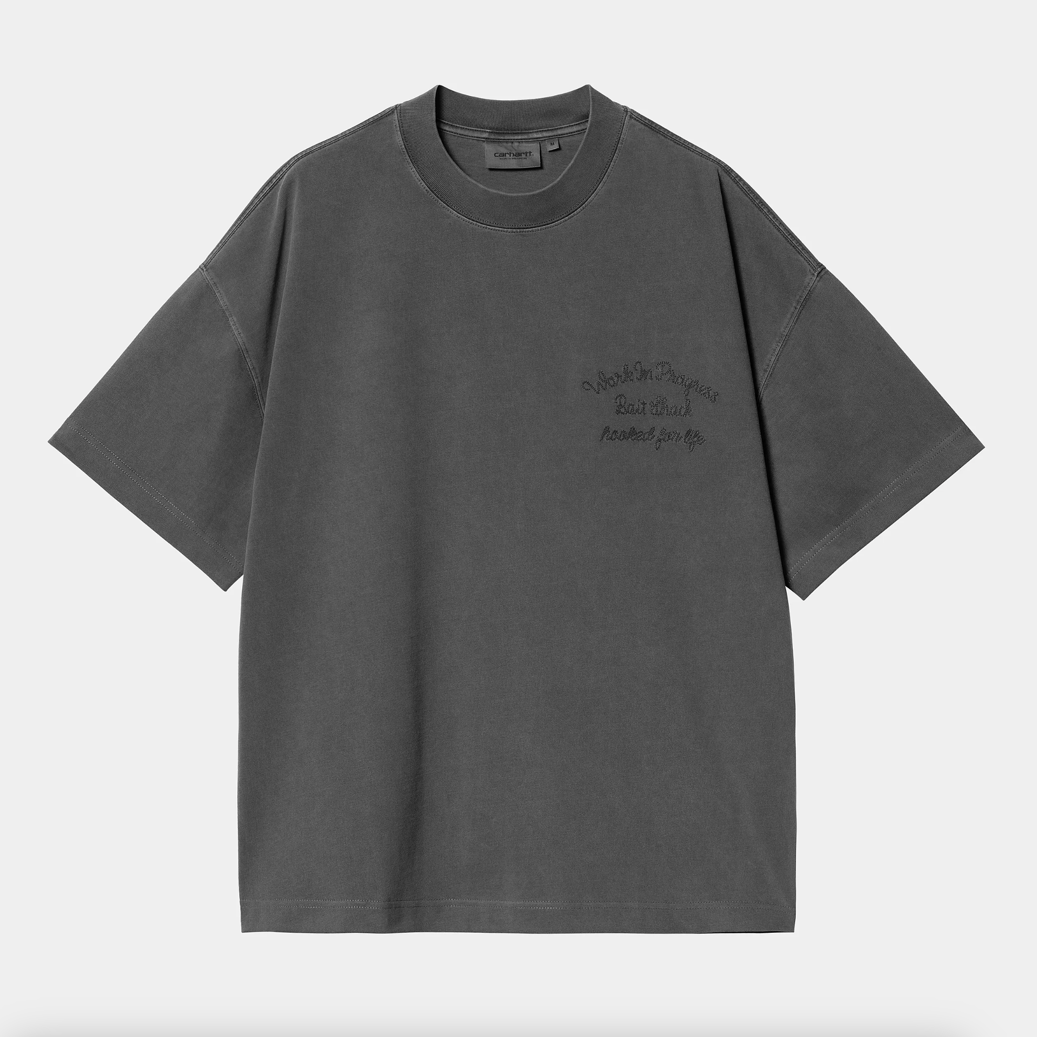 -(E16a02)-CARHARTT WIP FISH BAIT SHACK T-SHIRT 水洗 刺繡 魚 拳擊手 黑色/藍色/粉色-I034660