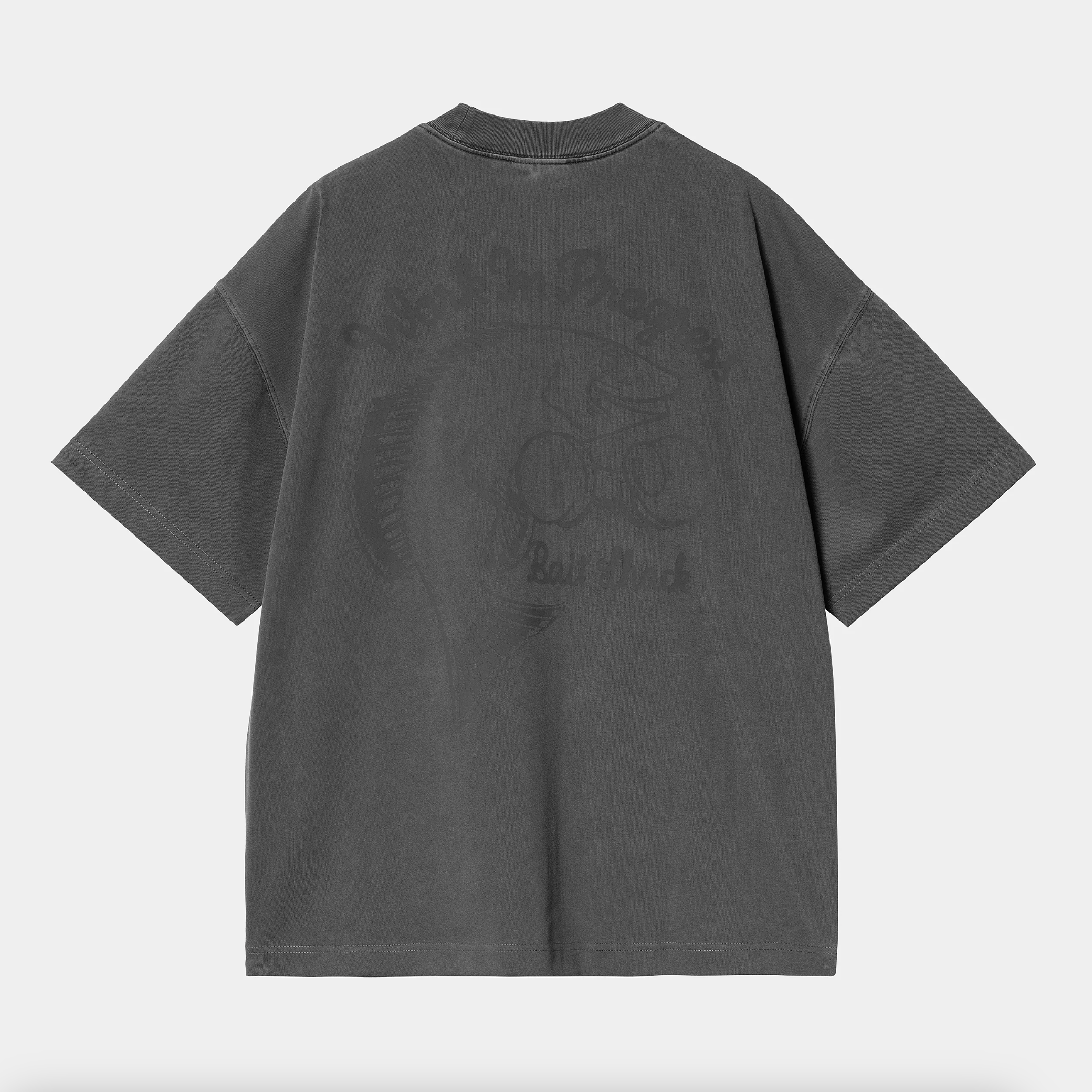 -(E16a02)-CARHARTT WIP FISH BAIT SHACK T-SHIRT 水洗 刺繡 魚 拳擊手 黑色/藍色/粉色-I034660