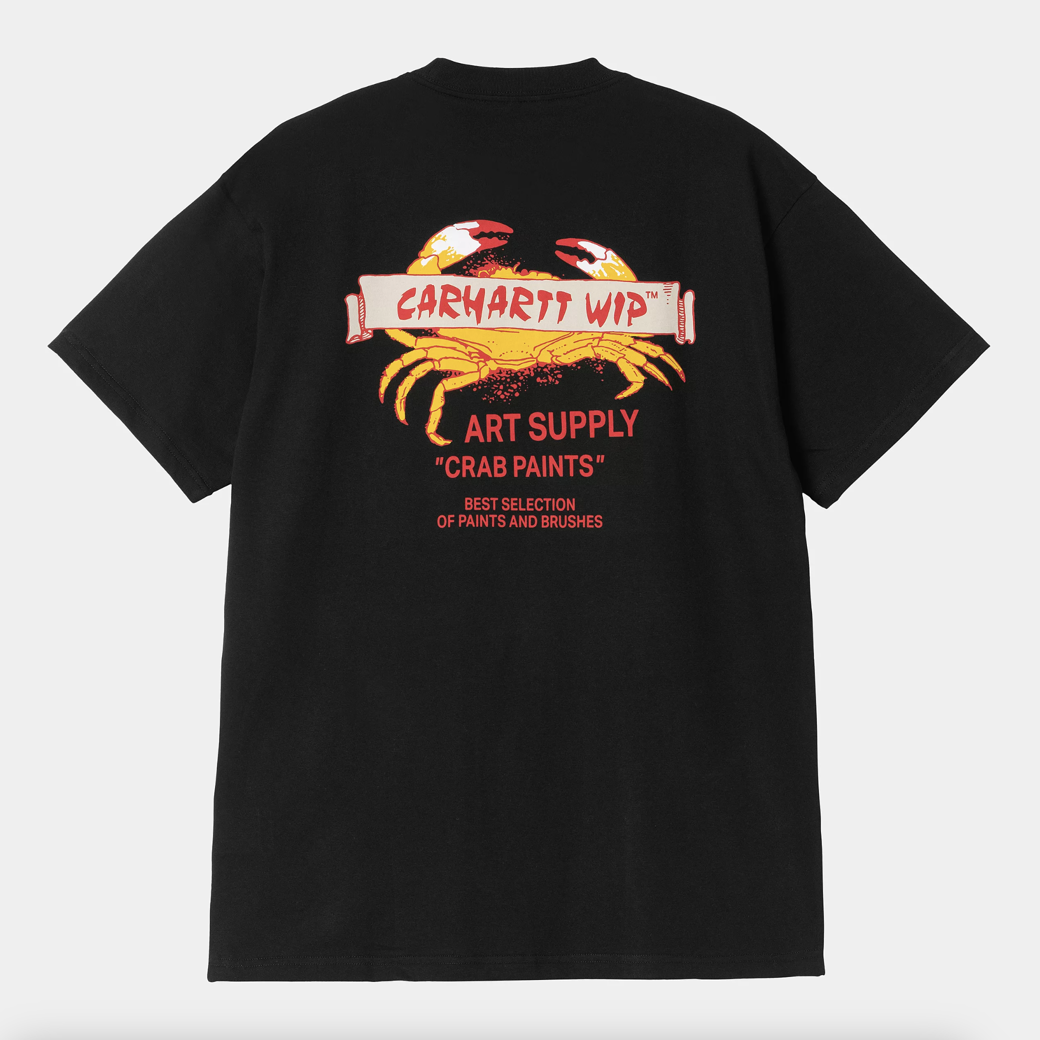 -(E16a01)-CARHARTT WIP CRAB PAINT T-SHIRT 螃蟹 塗鴉 短T 黑色/白色-I034778