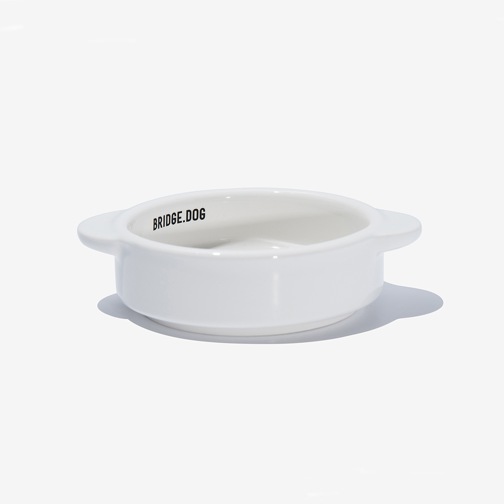 BRIDGE.DOG TOY  亮面雙耳碗 (白)