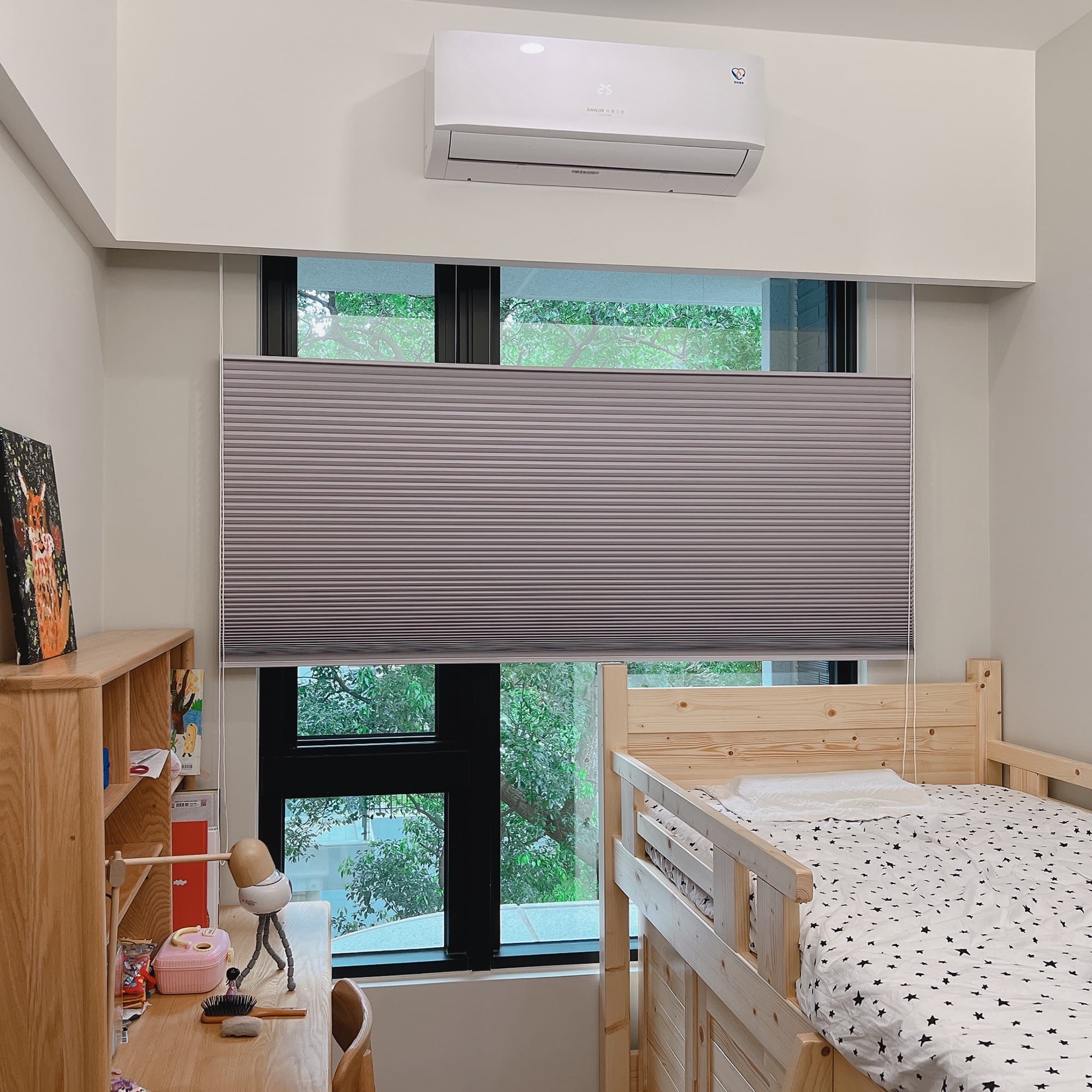 雙向開合型蜂巢簾