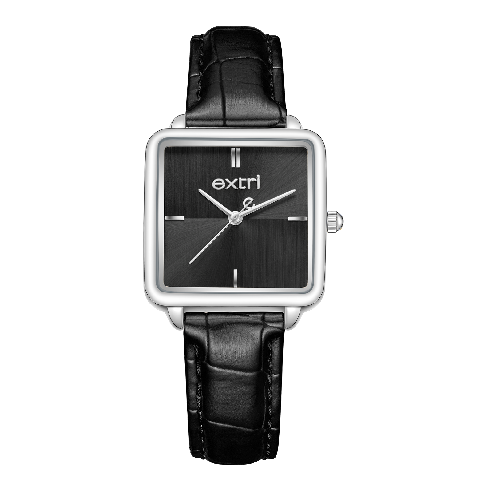 【EXTRI】 E1054 經典 簡約 優雅 皮革 方形 女錶 手錶