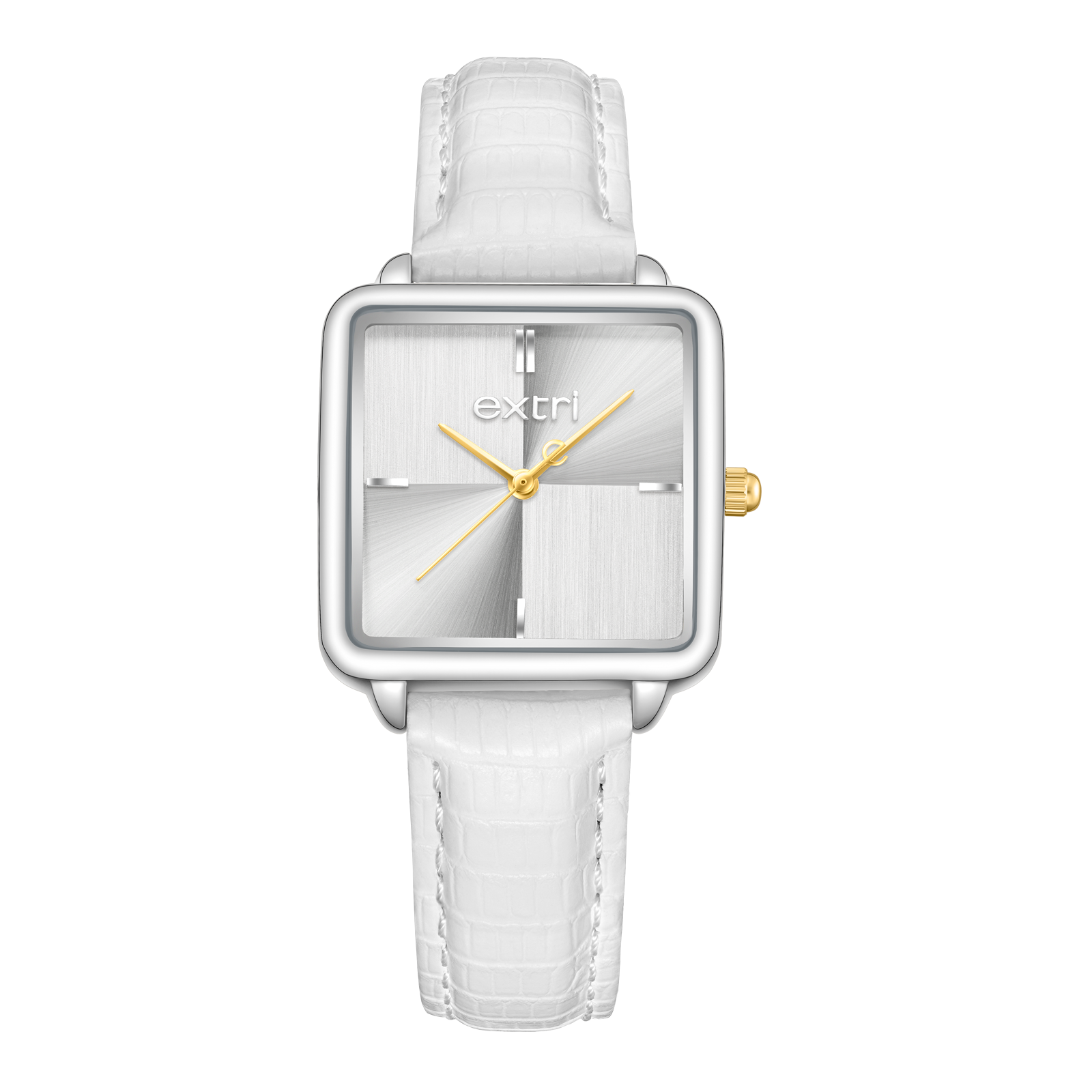 【EXTRI】 E1054 經典 簡約 優雅 皮革 方形 女錶 手錶
