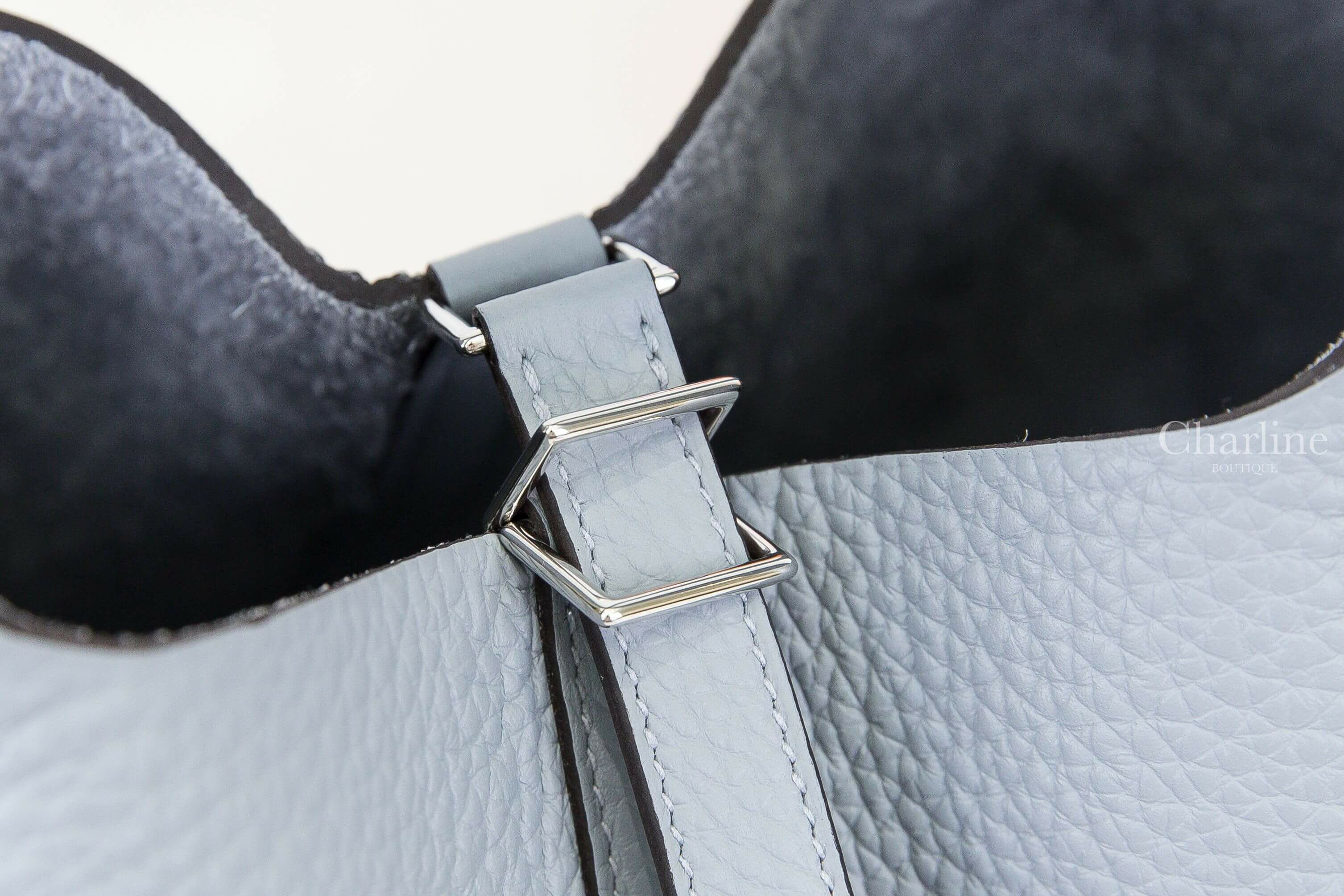 Hermès Picotin Lock 22cm P0 Gris Pantin Taurillon Clemence 木偶灰銀釦中型提把水桶包