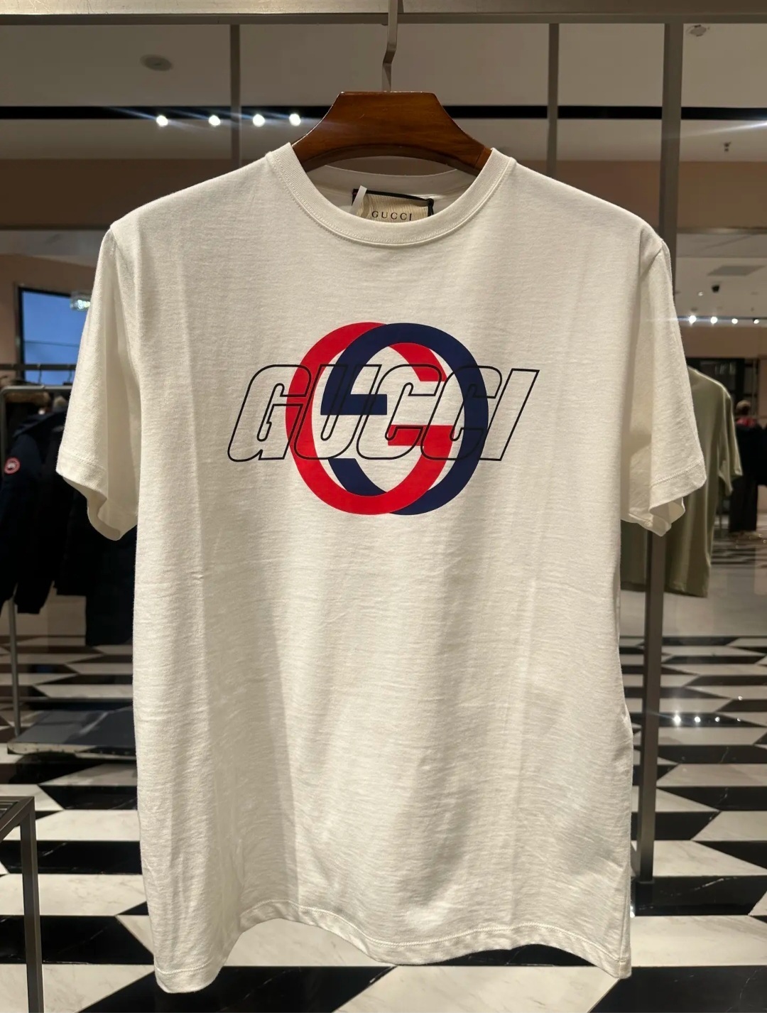 GG 白色 GG 併色logo Tee 新款