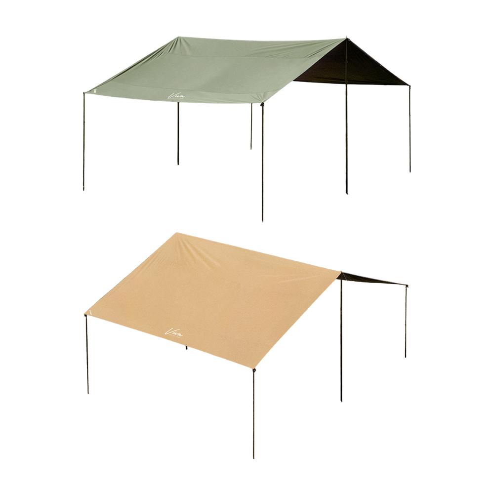 KZM VIVA比瓦黑膠方型天幕L 含營柱