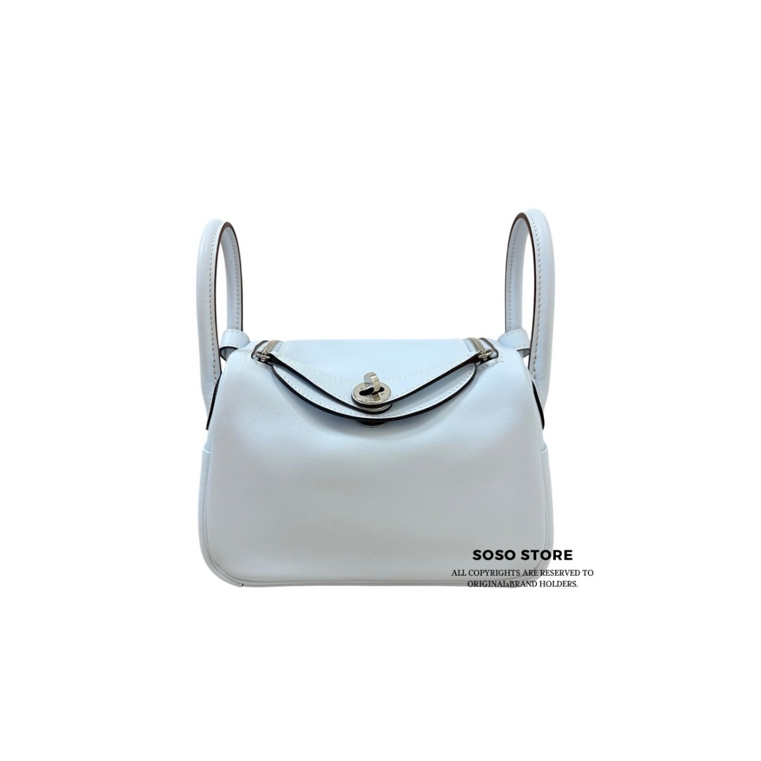 Hermes Mini Lindy - Bleu Brume / Shw