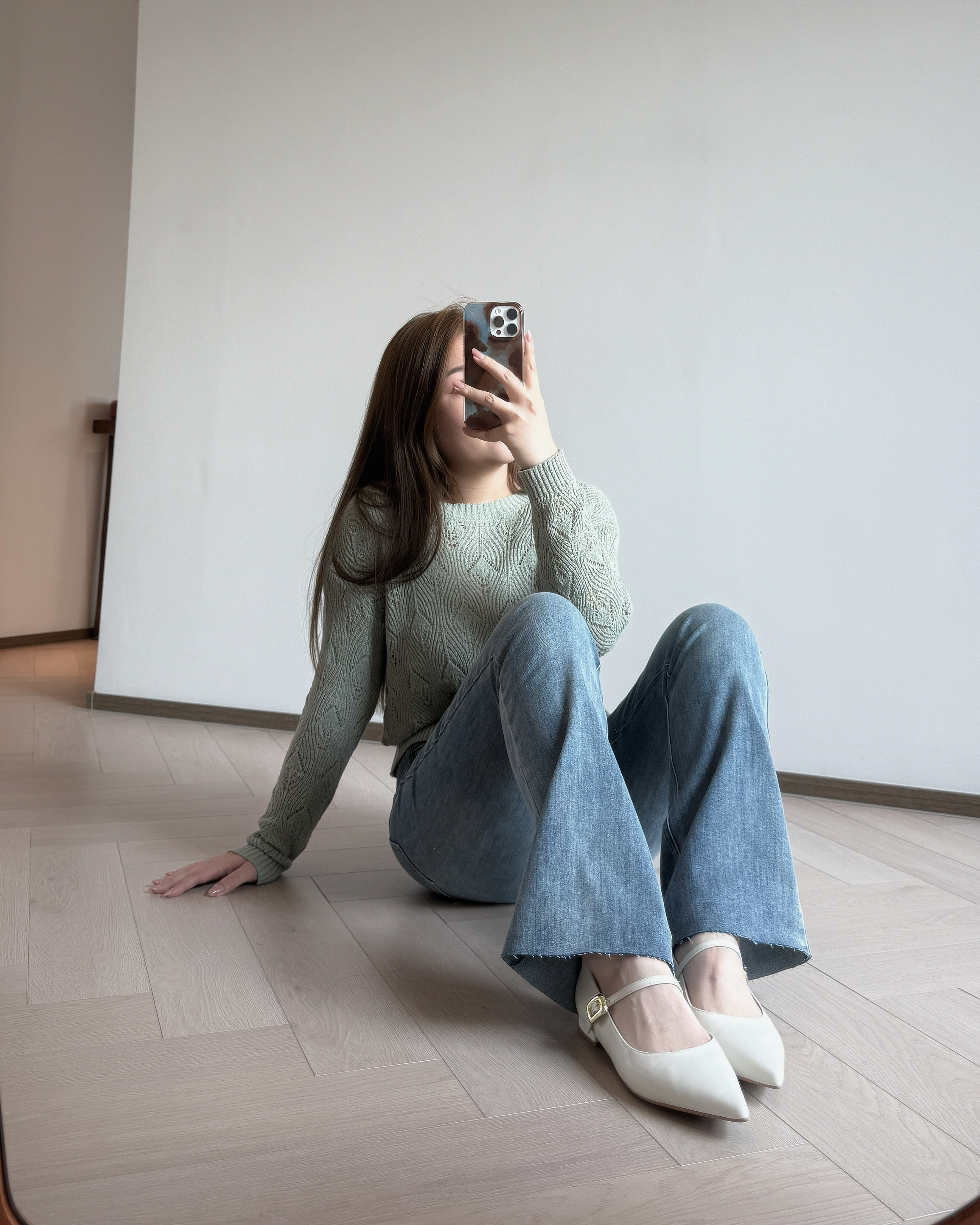 現貨  7187 抹茶綠針織線衫