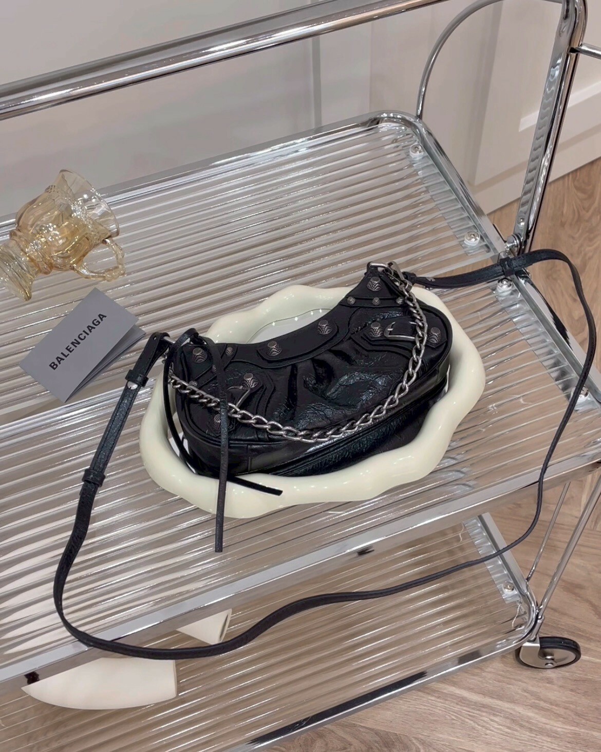 BALENCIAGA｜LE CAGOLE 迷你機車包 黑色