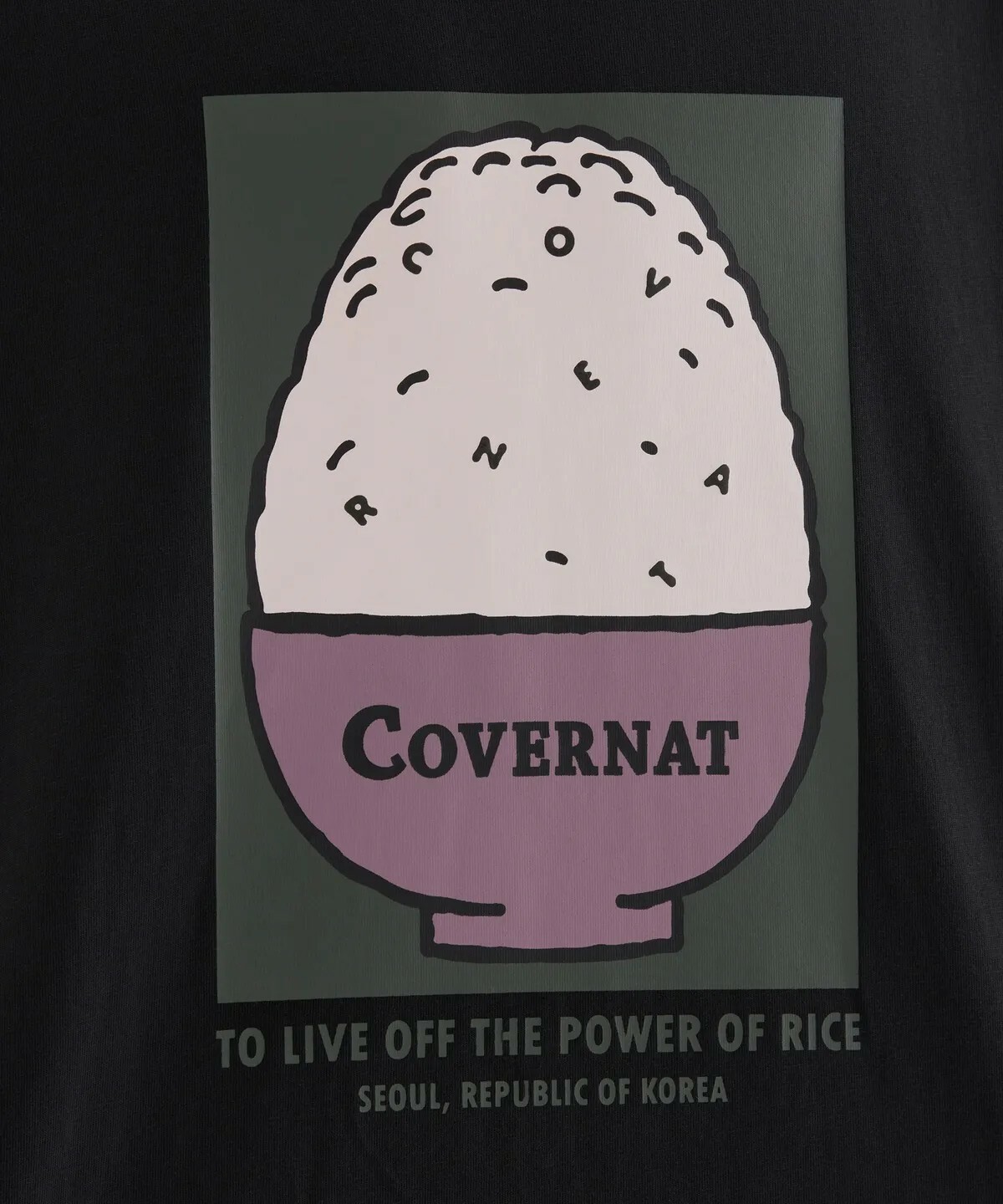 【OWN】Covernat 短袖上衣 新品 白飯 造型 短TEE 厚磅 棉質 不分男女 白色 黑色 CO2502ST68