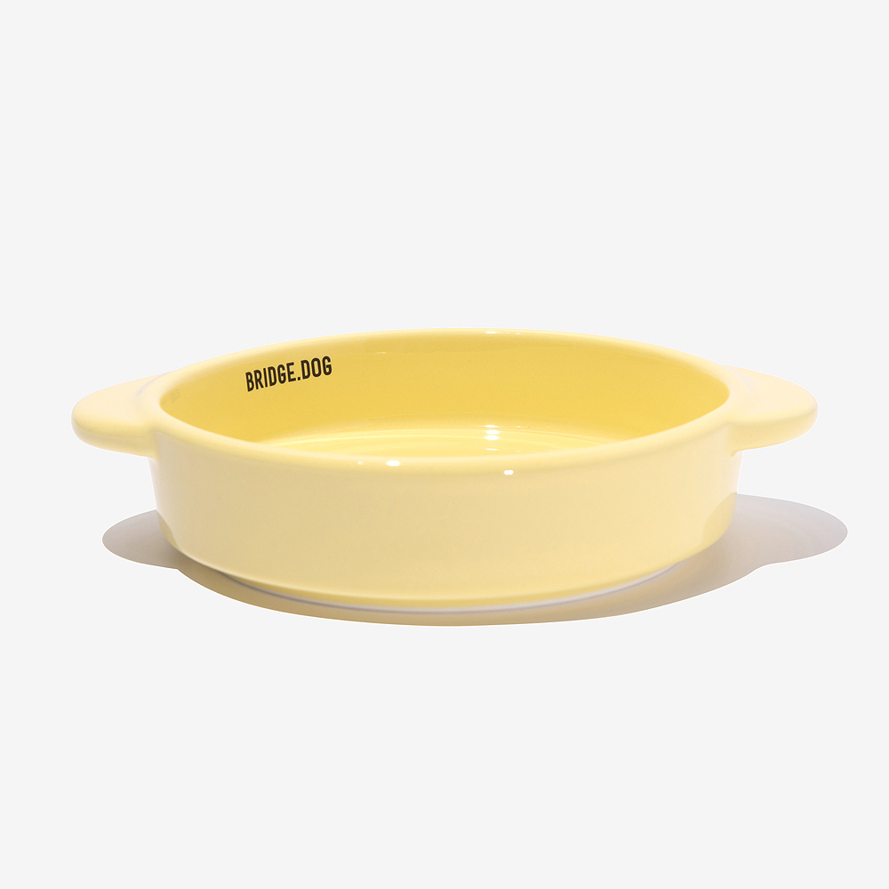 BRIDGE. DOG MINI  亮面雙耳碗 (黃)