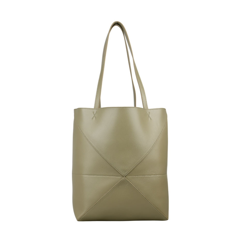 【LOEWE】Puzzle 亮面小牛皮摺疊托特包(尤加利綠) A657G50X01 4787