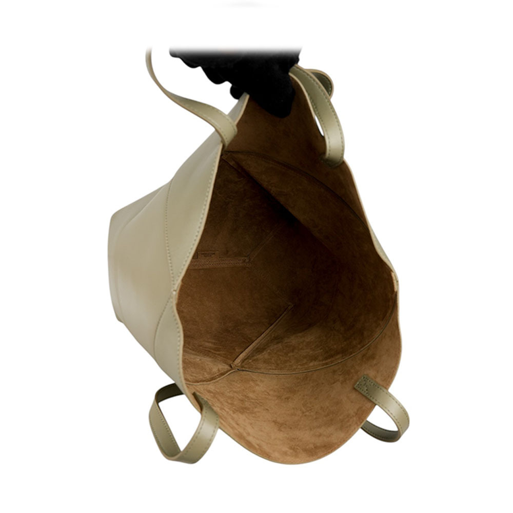 【LOEWE】Puzzle 亮面小牛皮摺疊托特包(尤加利綠) A657G50X01 4787