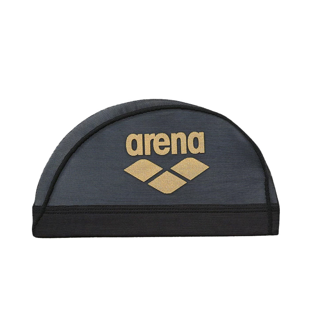 arena 標誌網眼游泳帽 - 黑/金