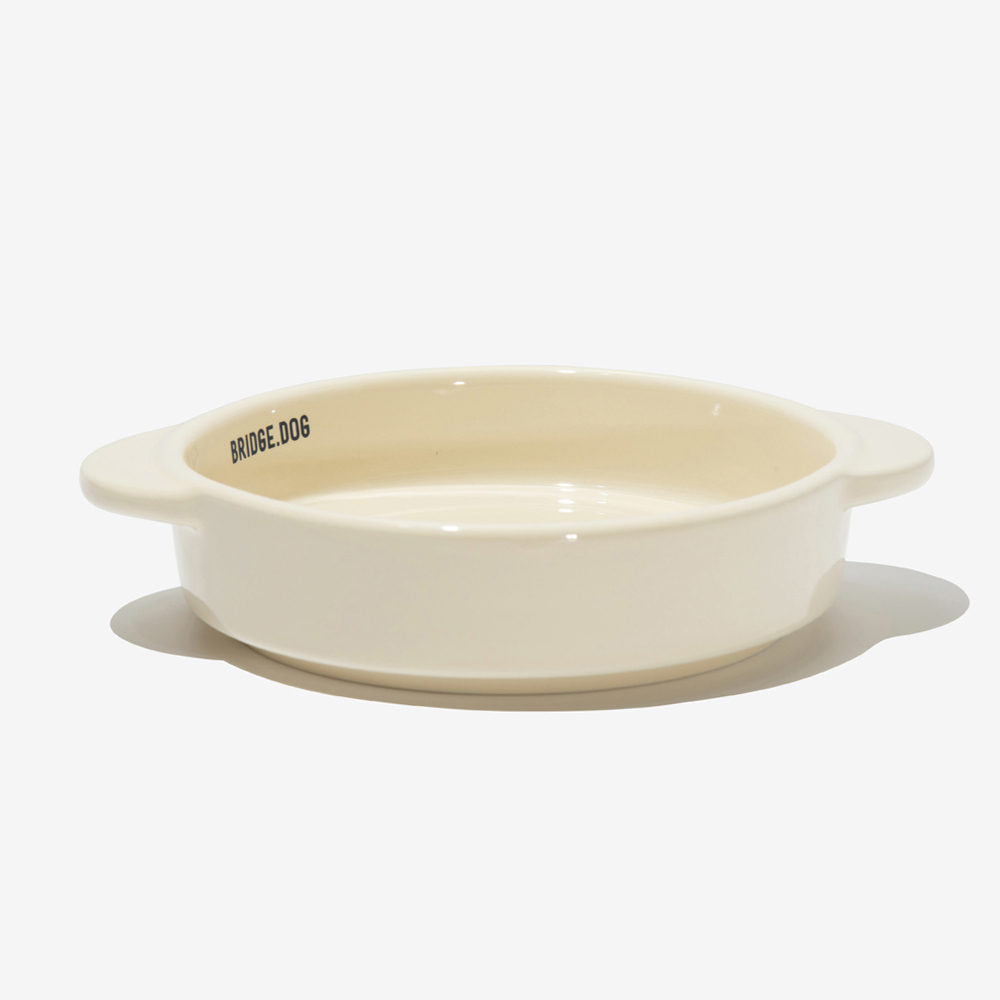 BRIDGE. DOG MINI  亮面雙耳碗 (奶油)