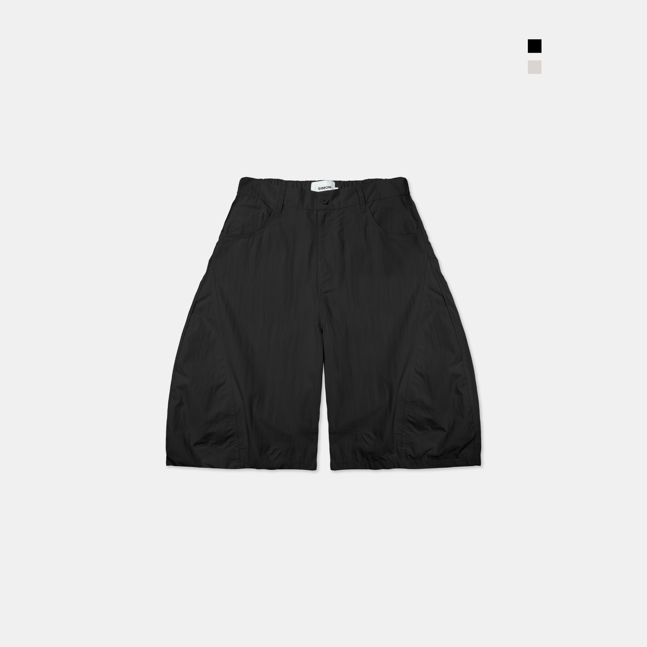 SIMON MADE BS-2510 彎刀 闊腿 尼龍 短褲