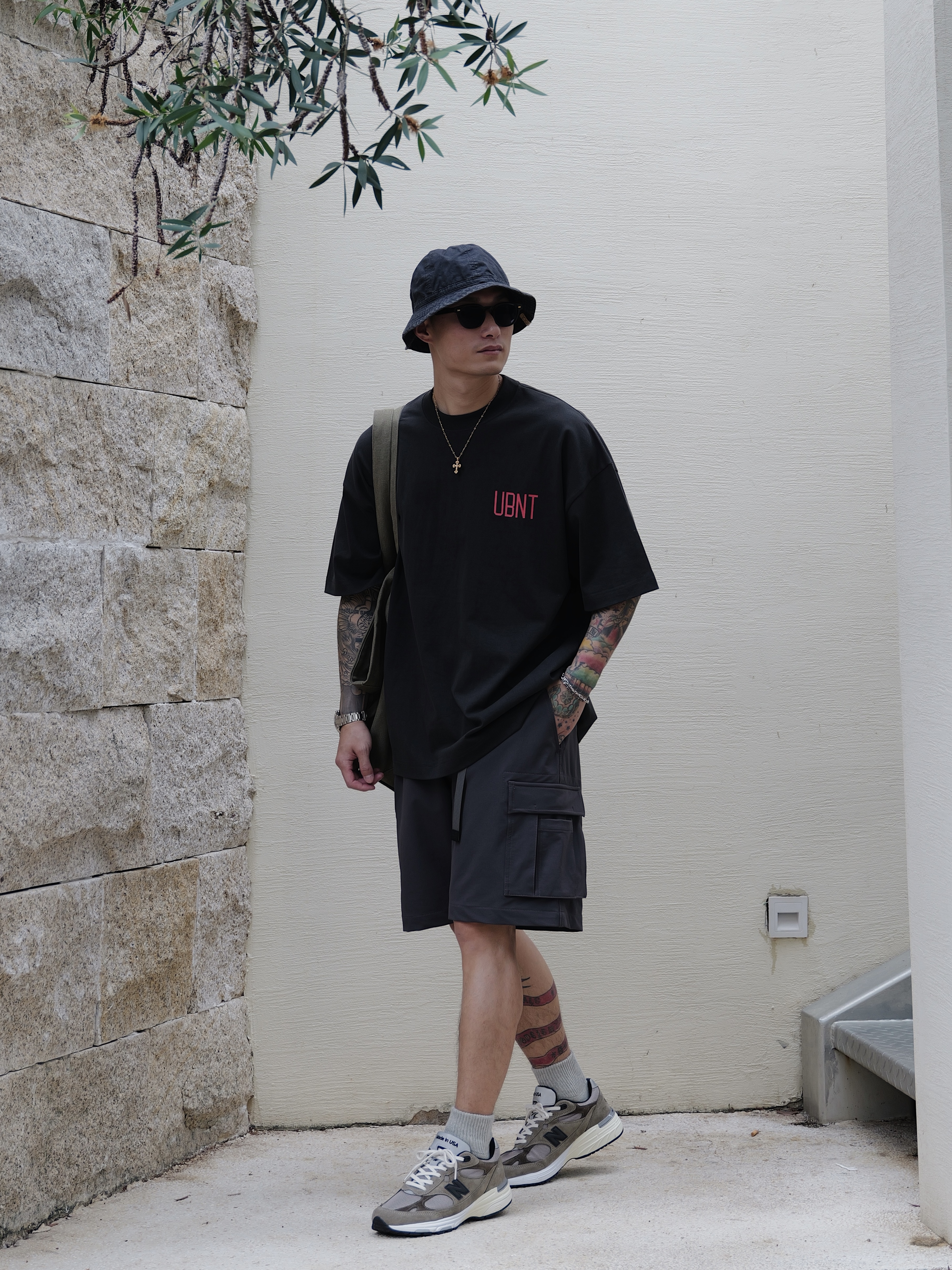 #預購 UNBENT 25SS 日系混紡 刺繡多口袋工裝短褲 兩色