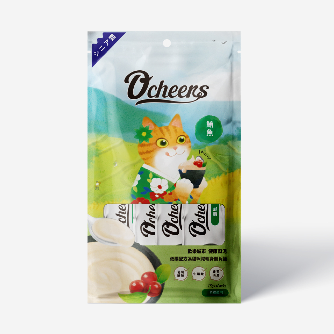 歡樂肉泥｜【老貓】鮪魚口味15g X4