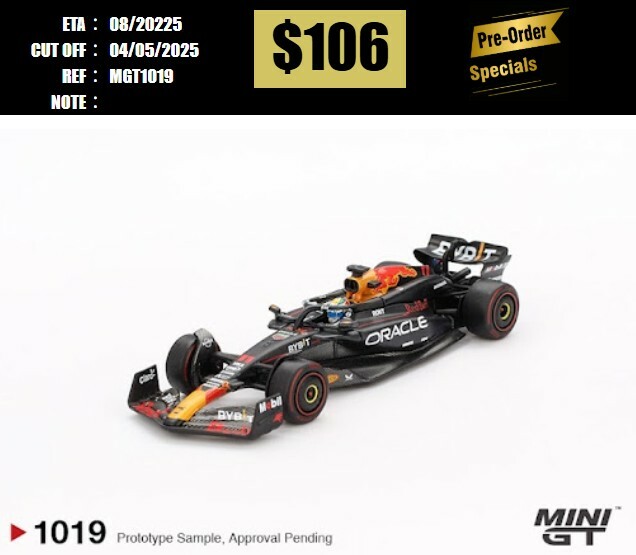 PO-$106 * MINI GT * 1:64 #1019 Oracle Red Bull Racing RB20 #11 Sergio Pérez 2024 F1  2024 Bahrain GP 2nd Place [OD15/04]