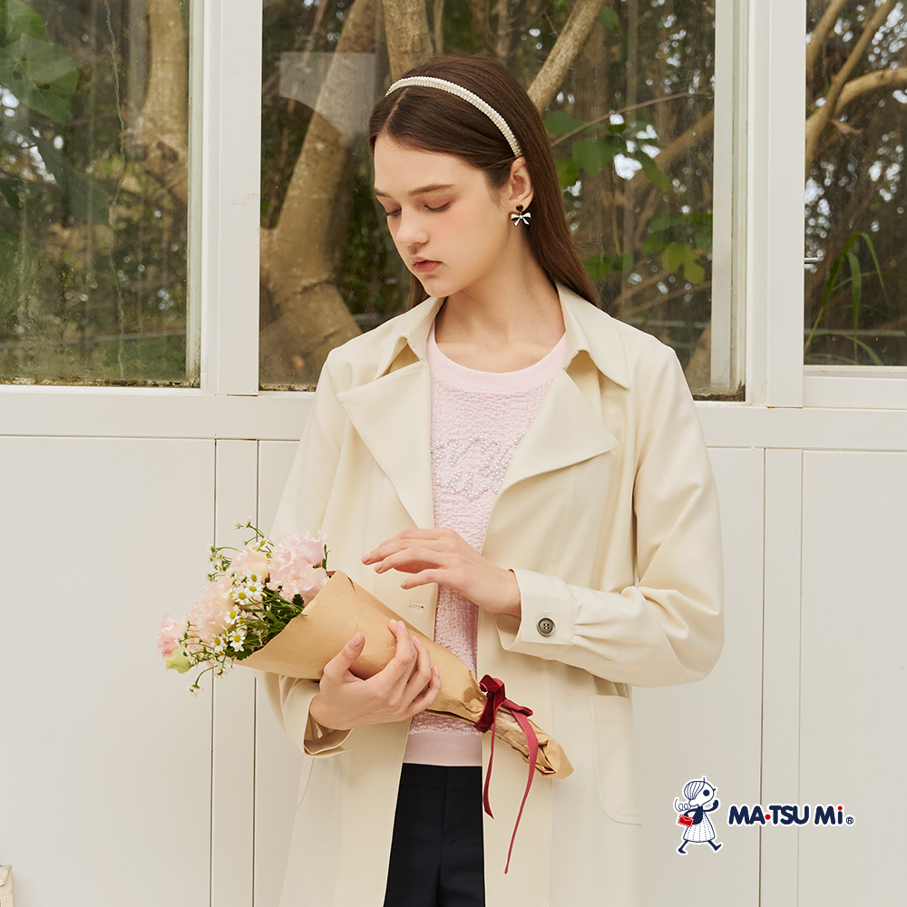 MA‧TSU Mi 雲朵感泡泡布拼接雪紡彈性上衣(粉.草綠)