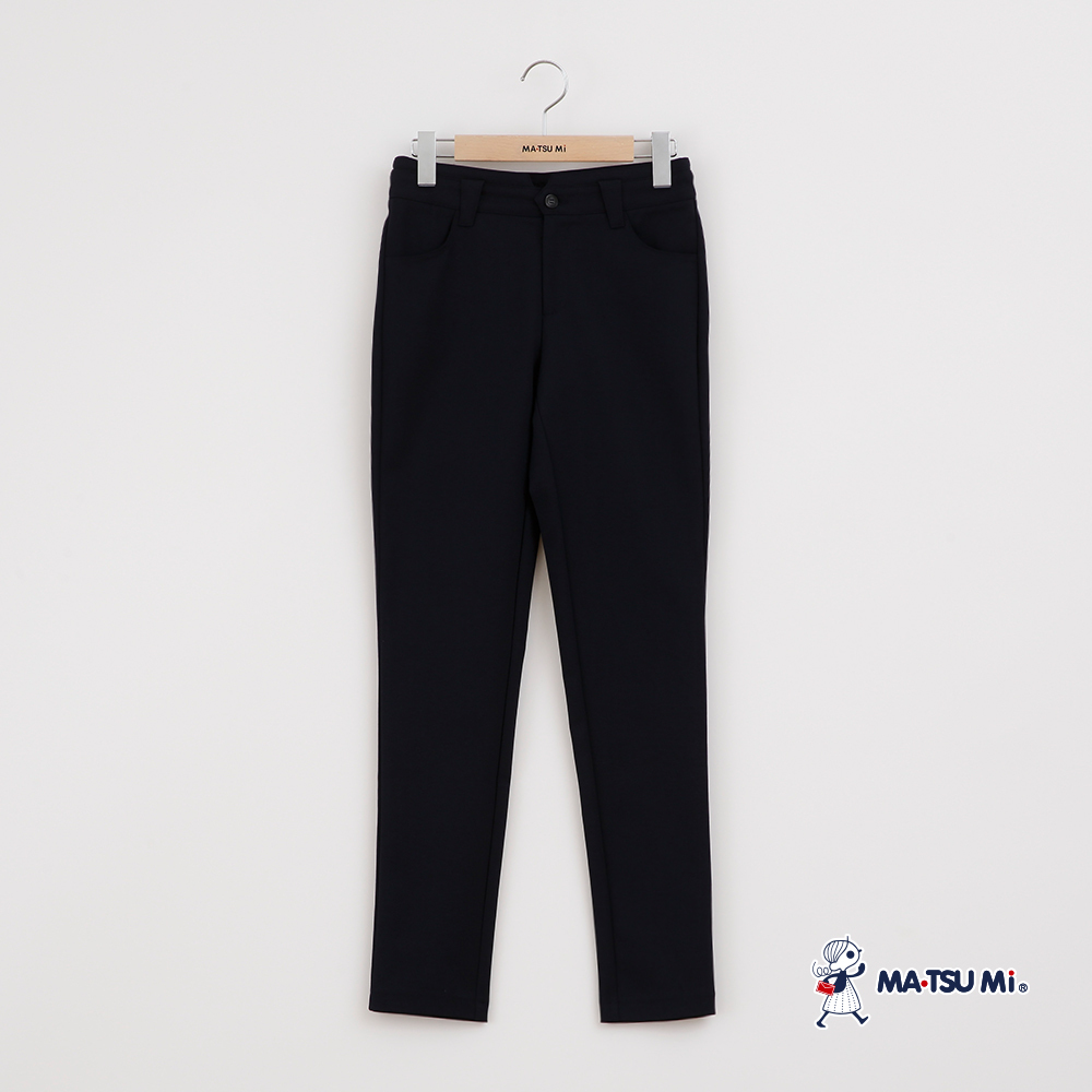 MA‧TSU Mi 基本款修身直筒彈性長褲(卡其.深藍)