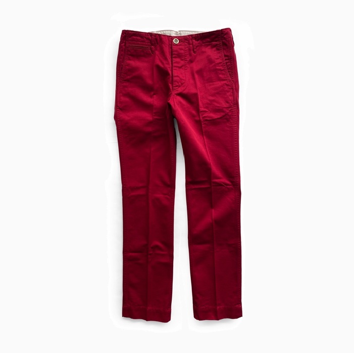 ON SALE: VISVIM SLIM CHINO - RED SIZE 2 PRE ORDER ITEM (預訂中)