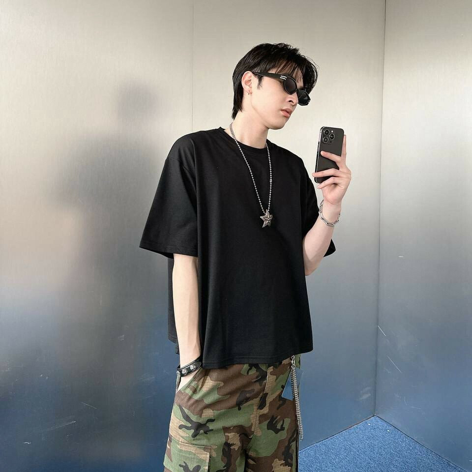 寬短素面短Ｔ（5colors）