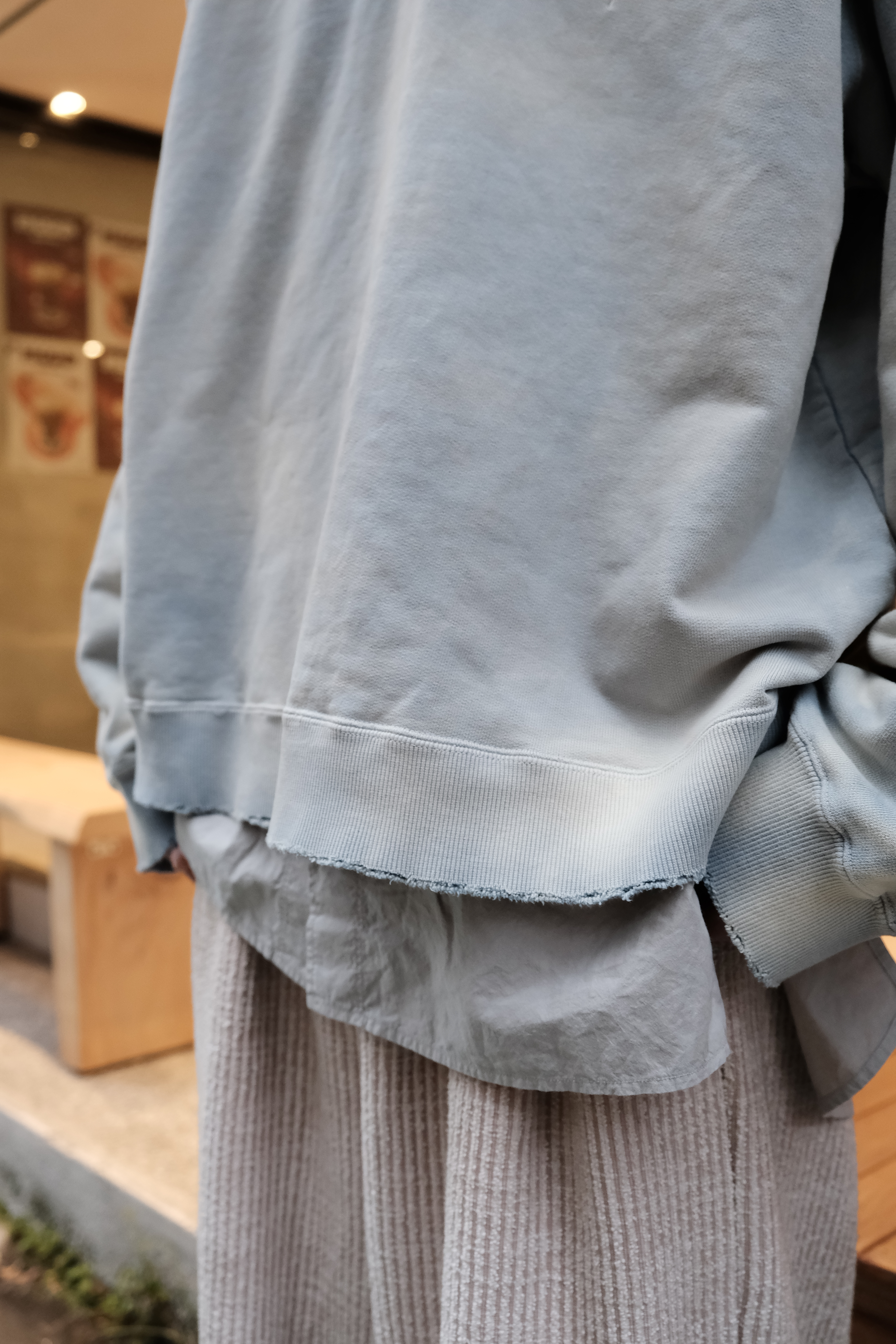 ANCELLM　UNEVENNESS SWEAT SHIRT SAX 2025SS】 ANCELLM (アンセルム) 