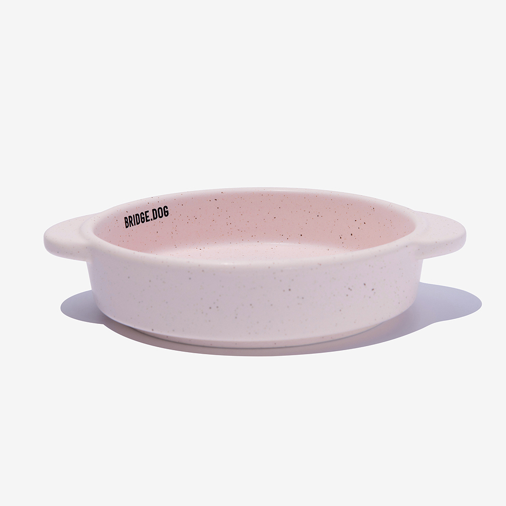 BRIDGE. DOG MINI  餅乾霧面雙耳碗 (粉)
