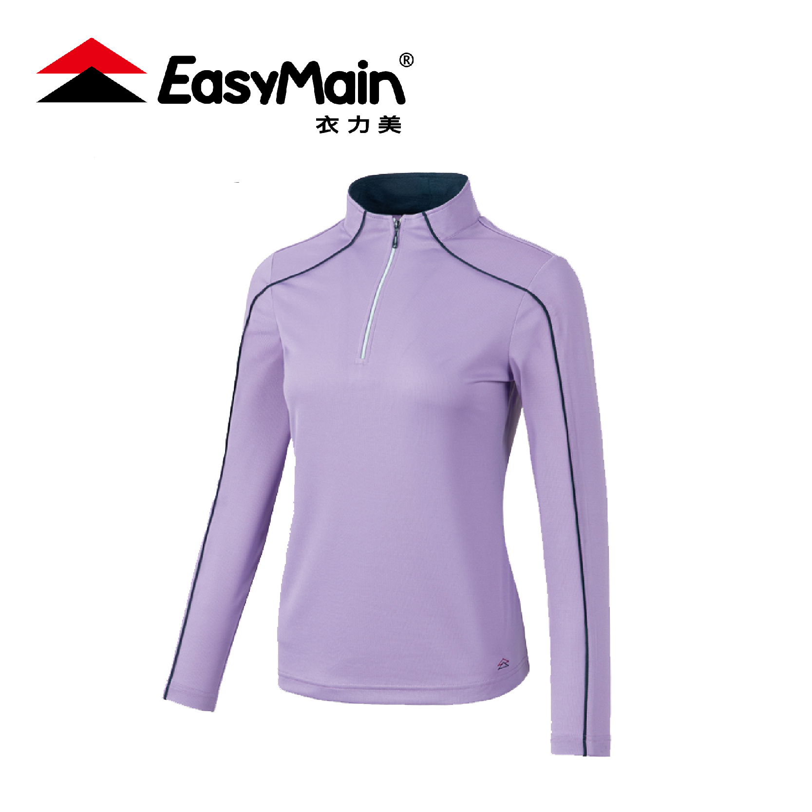 EasyMain 衣力美 女拉鍊快排長袖休閒衫 女款 (2色) 11EMS24066