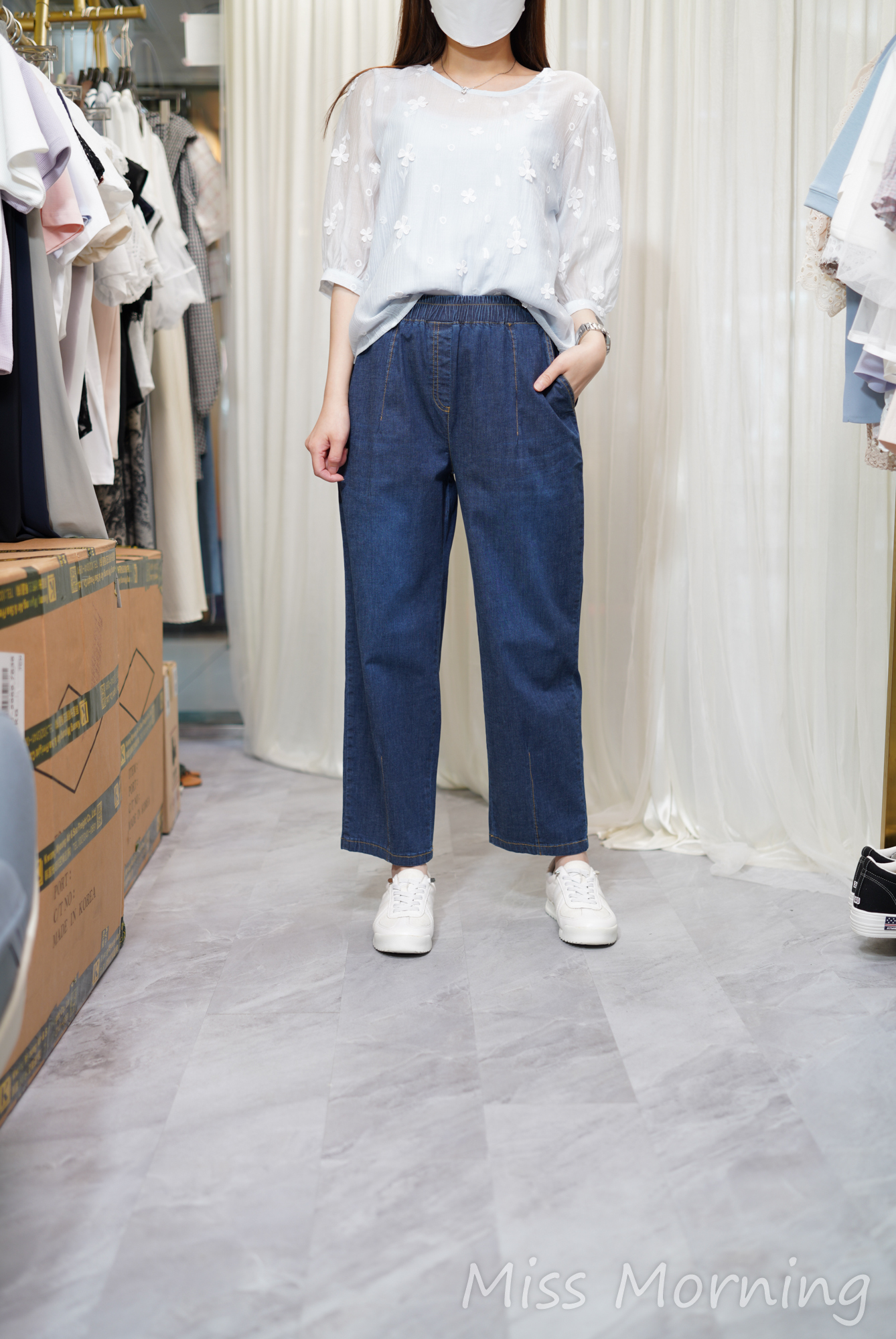 一套2件刺繡花兒氣質上衣(14550)