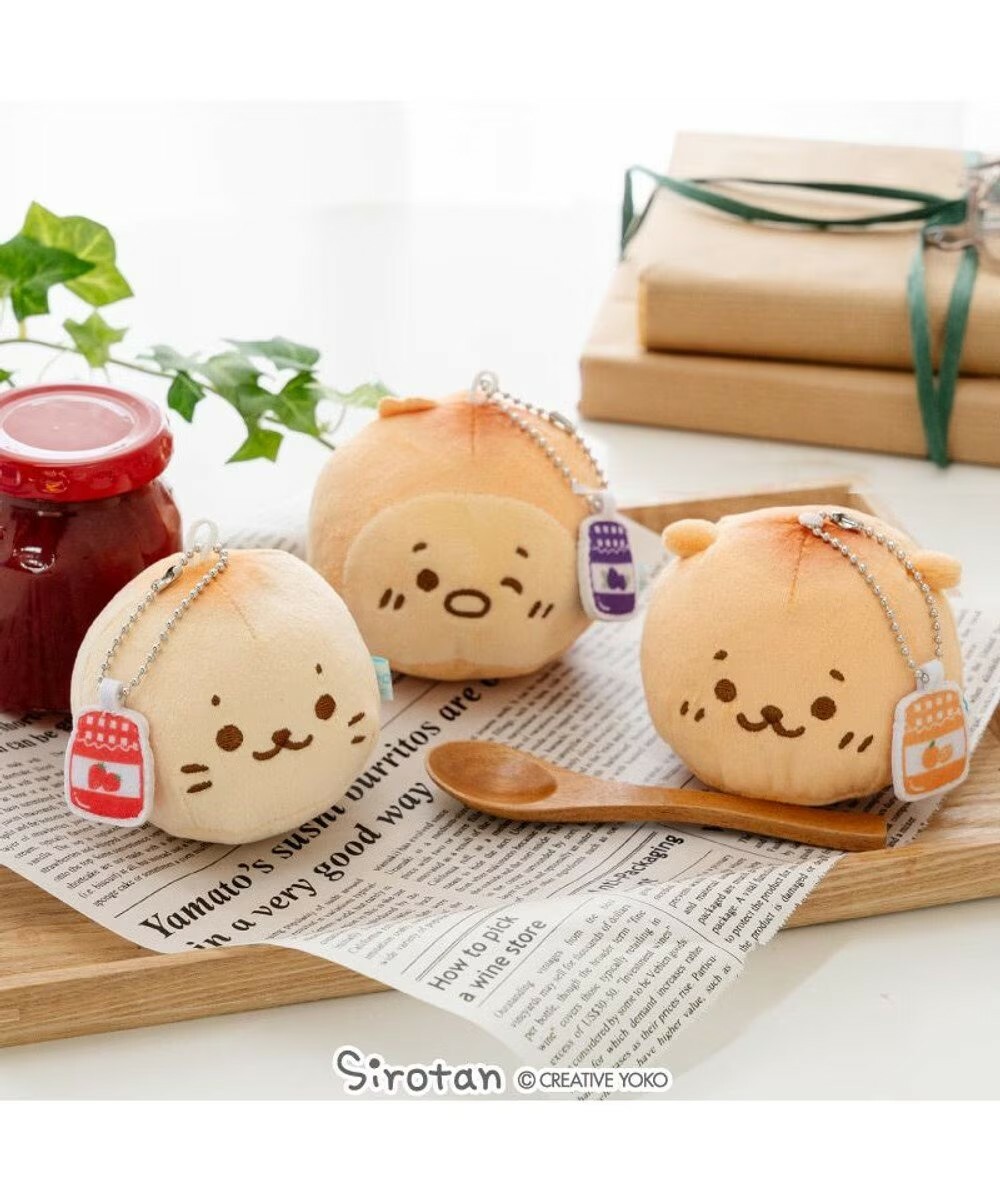 Sirotan 絨毛吊飾(珠鏈鐵) 麵包系列 (小白、Rakkoinu、Ramune)