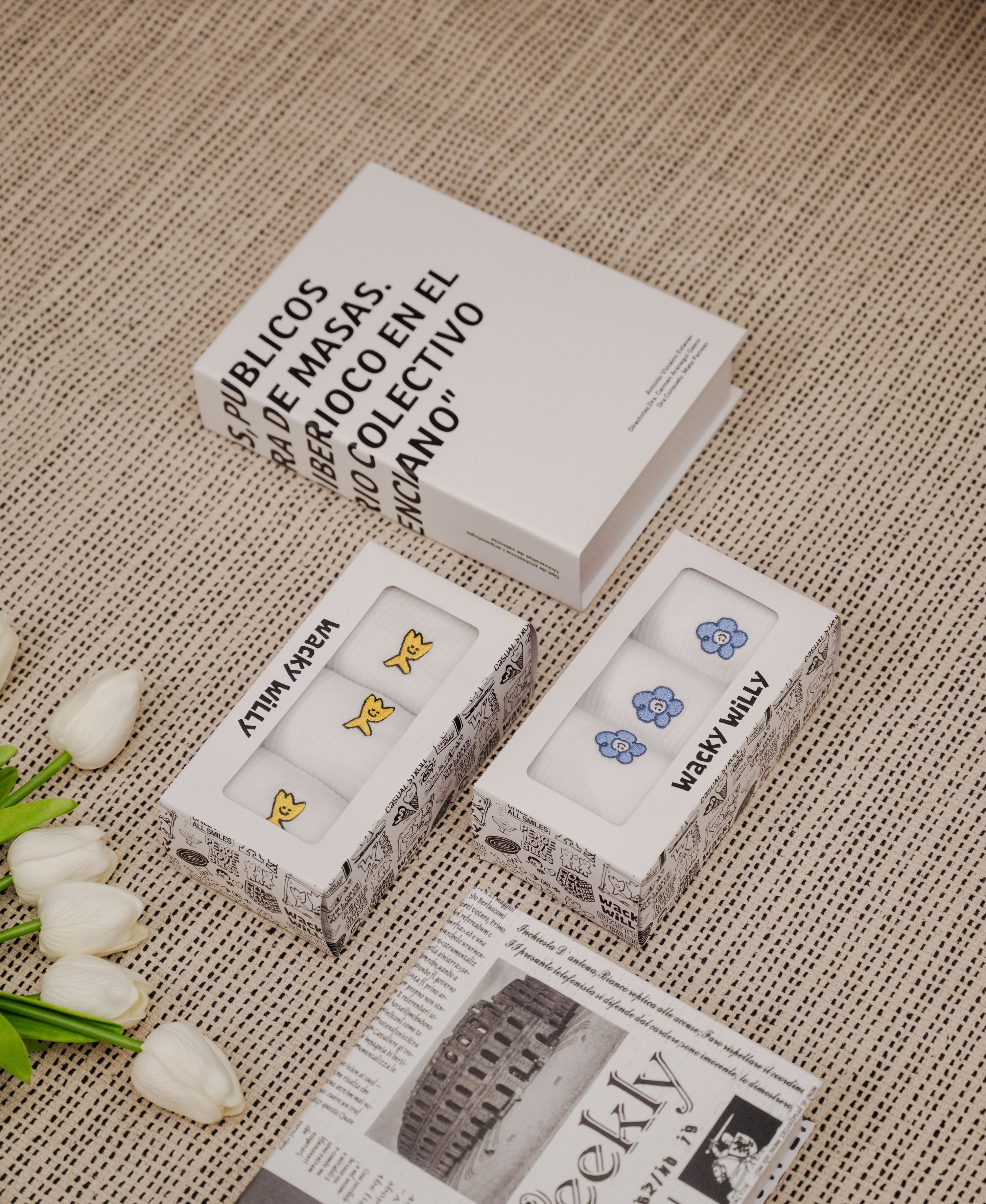 【現貨】WACKY WILLY 刺繡LOGO 長襪 三入組 2色 WA2501TC