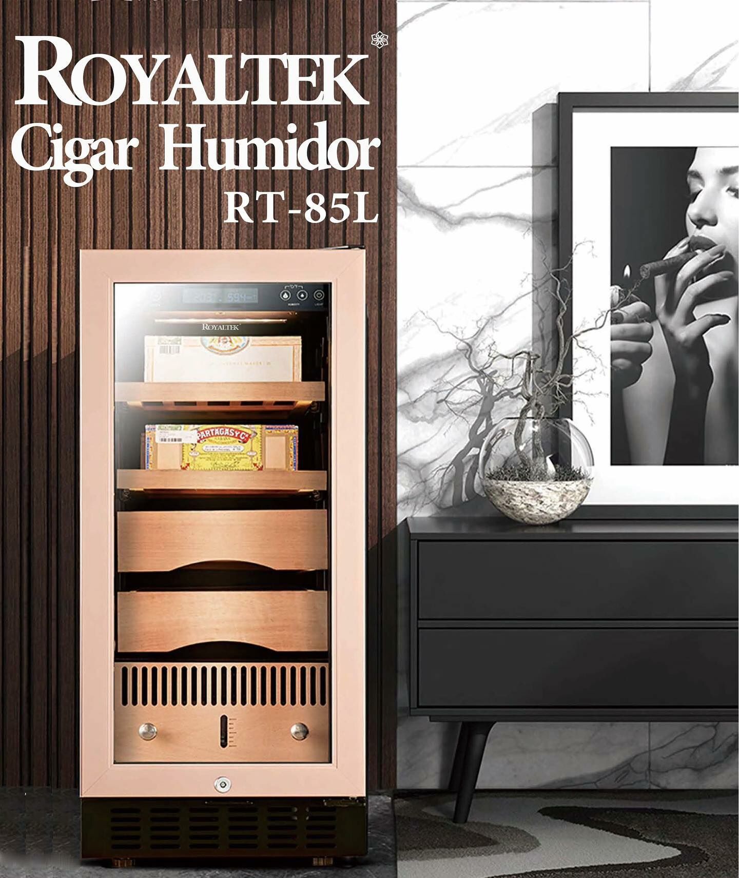 建威 Royaltek     RT85L‧恆溫恆濕雪茄櫃‧350支‧雪松木內格‧香港行貨,原廠1年保養‧