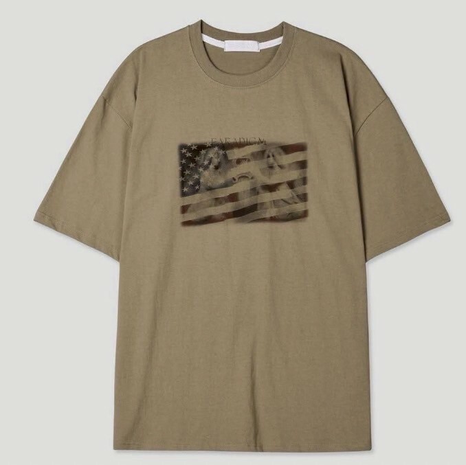 PARA 美國國旗 刷色 上衣 #短袖