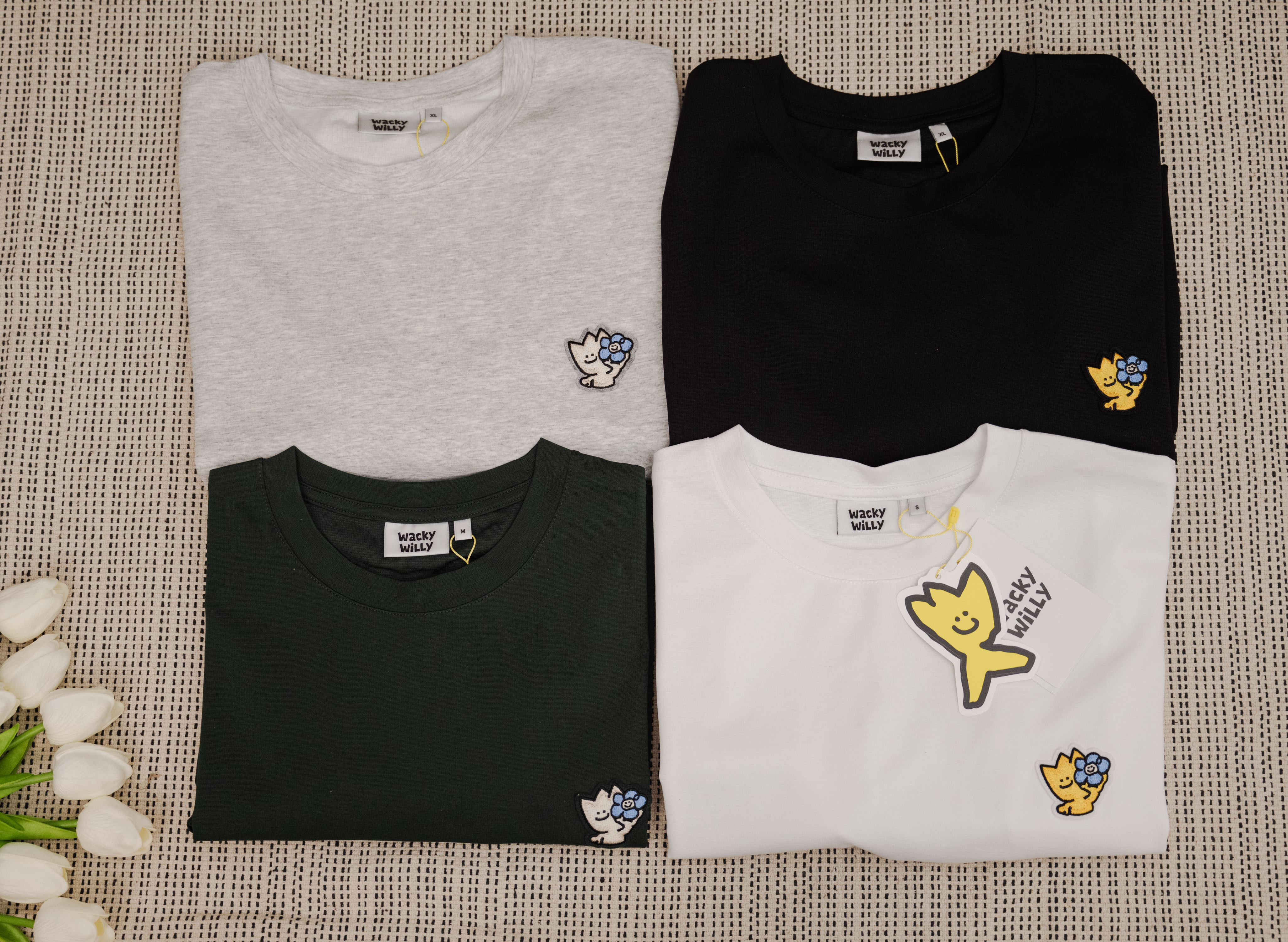 【預購】WACKY WILLY 刺繡LOGO 短T 4色 WA2502ST02