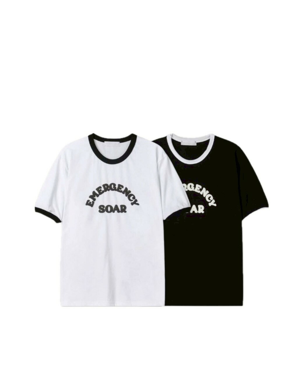 PARA SOAR 英文排列 拼接 上衣 #短袖