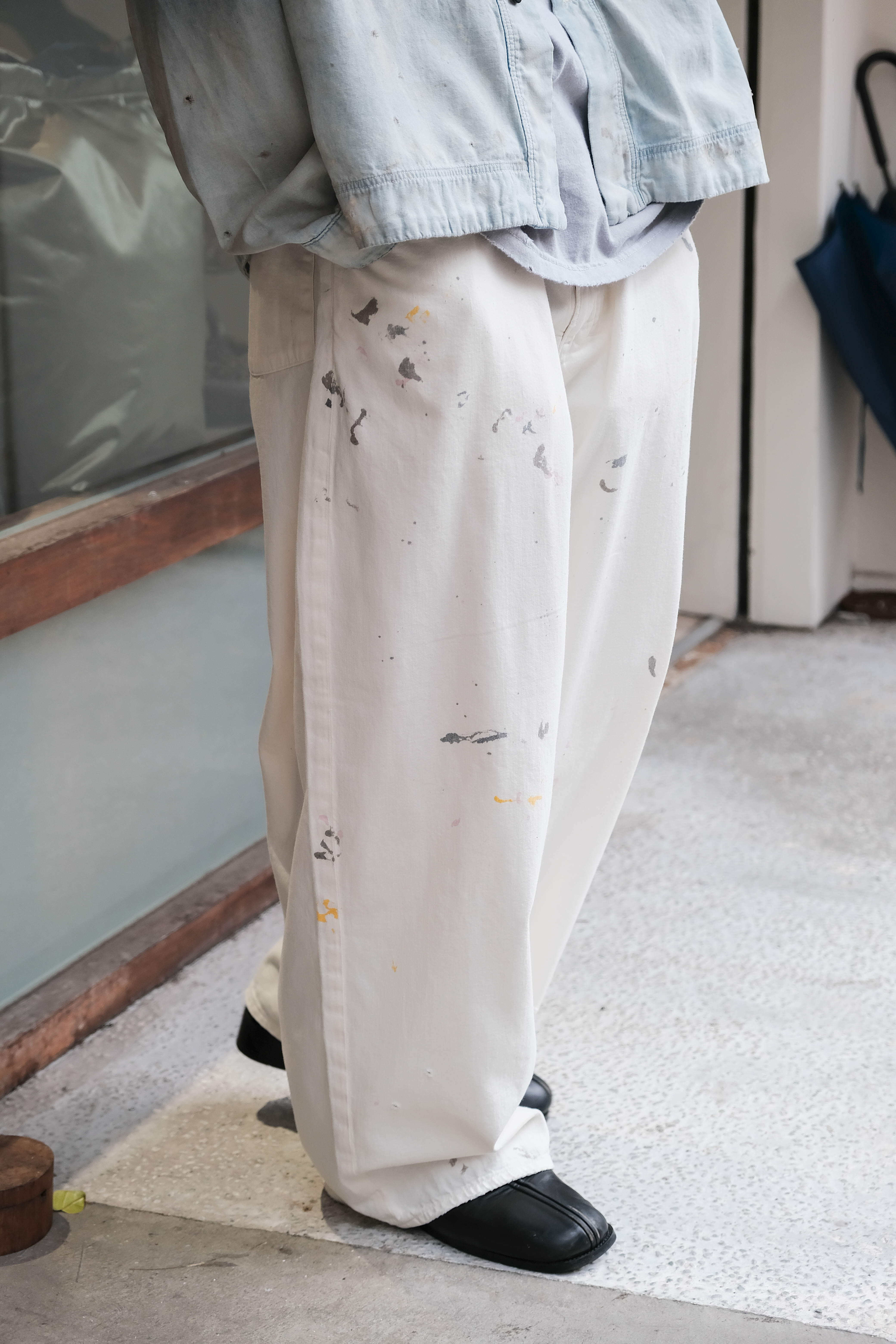 パンツ ancellm light oz wide straight denim ANCELLM / アンセルム LIGHT OZ WIDE STRAIGHT DENIM PAN（デニム